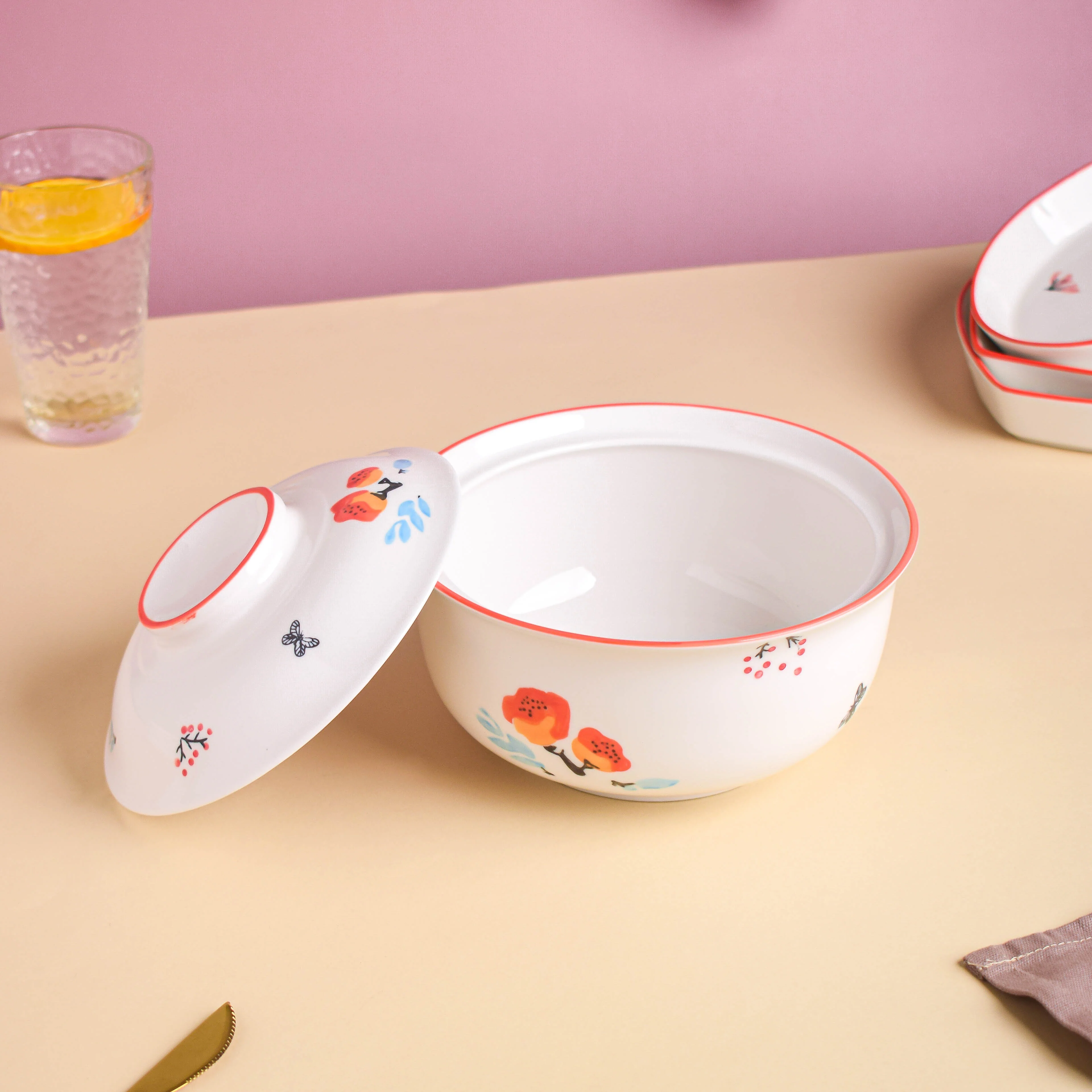 Floral Heart Supper Set For 4 - Image 4