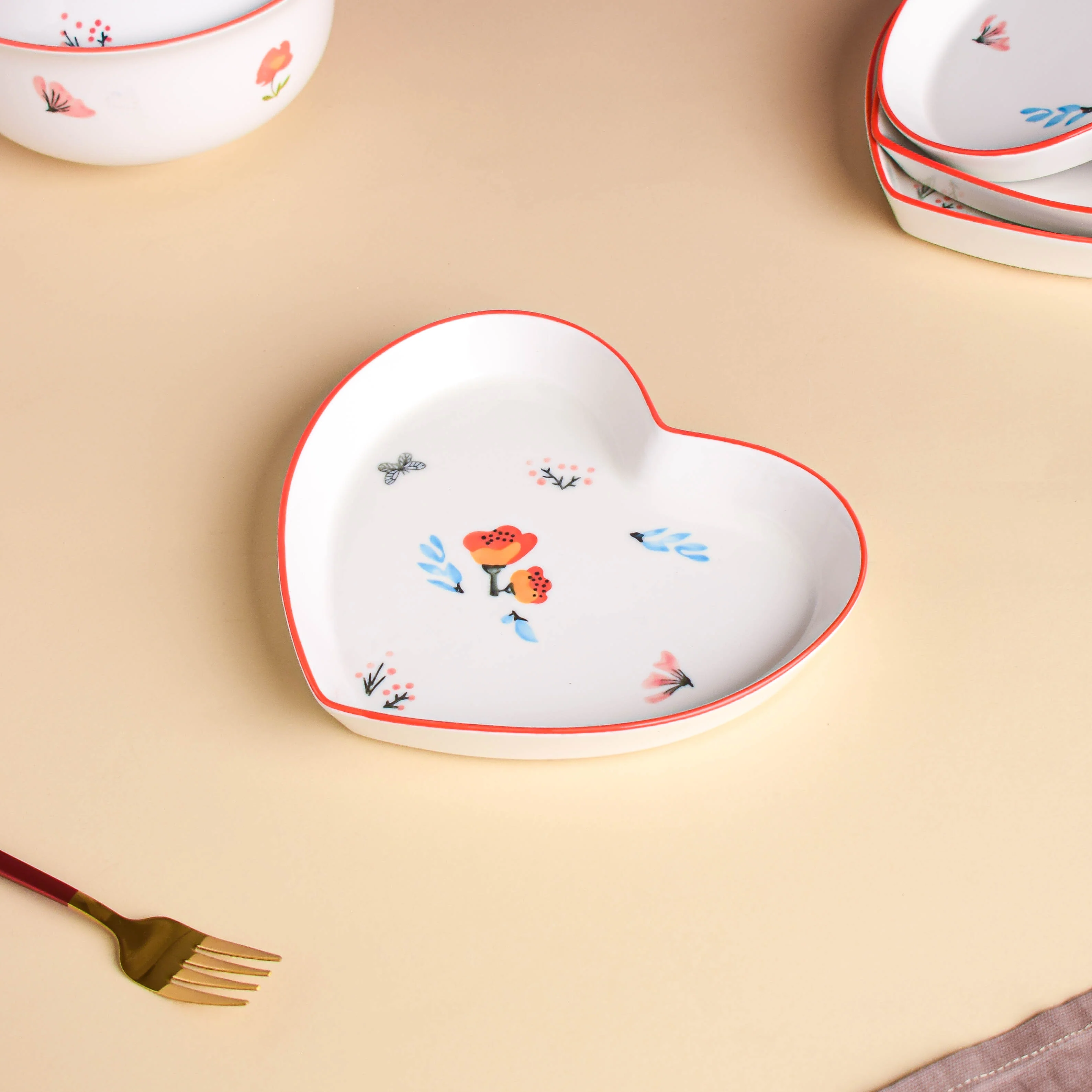 Floral Heart Supper Set For 4 - Image 6