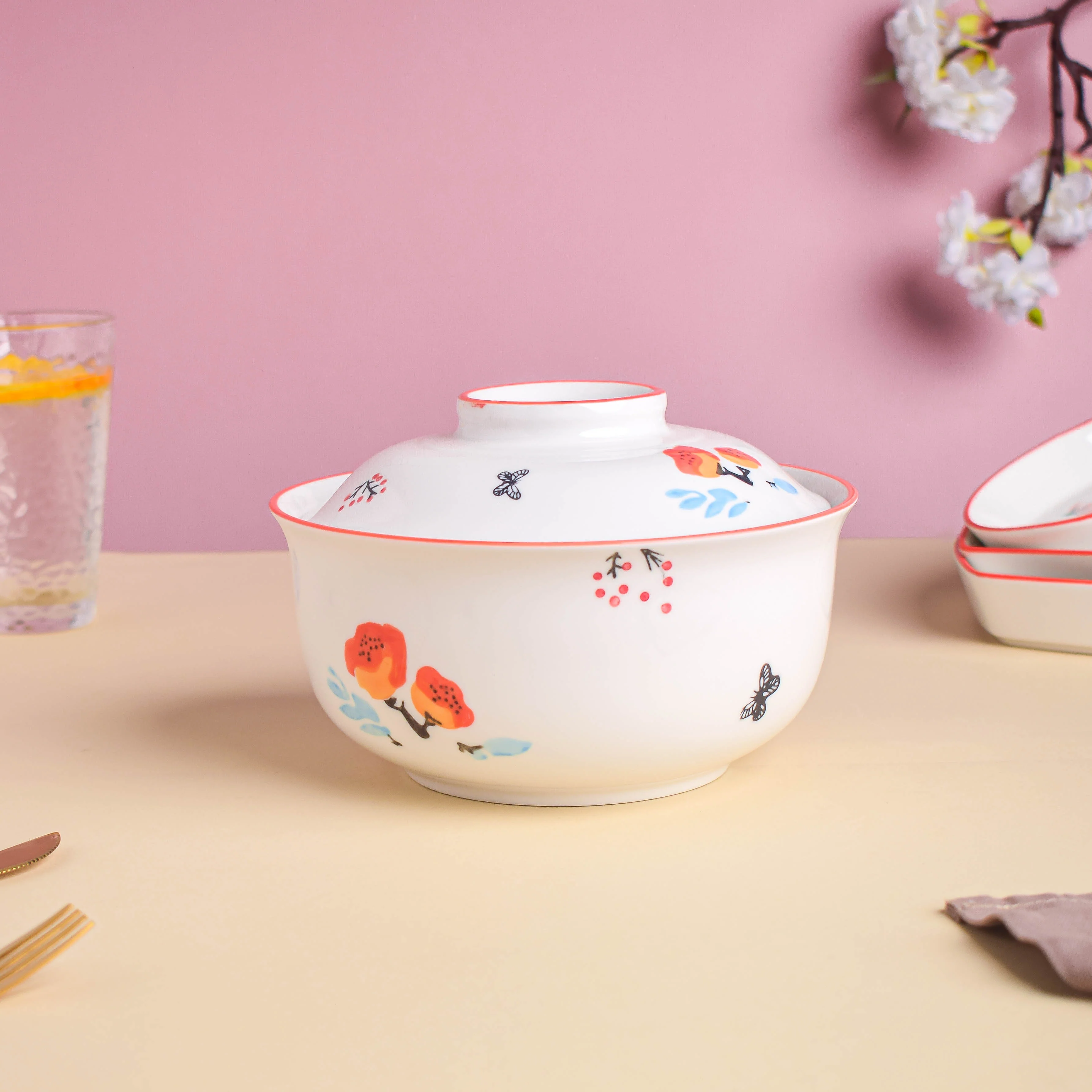 Floral Heart Supper Set For 4 - Image 9