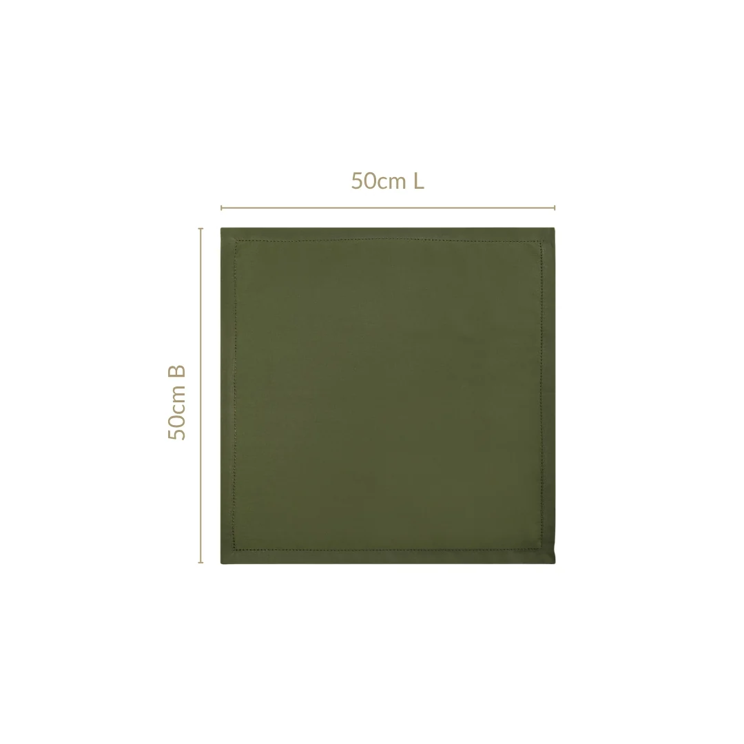 Floral Rouge Cotton Table Napkin Olive Green Set Of 6 - Image 4