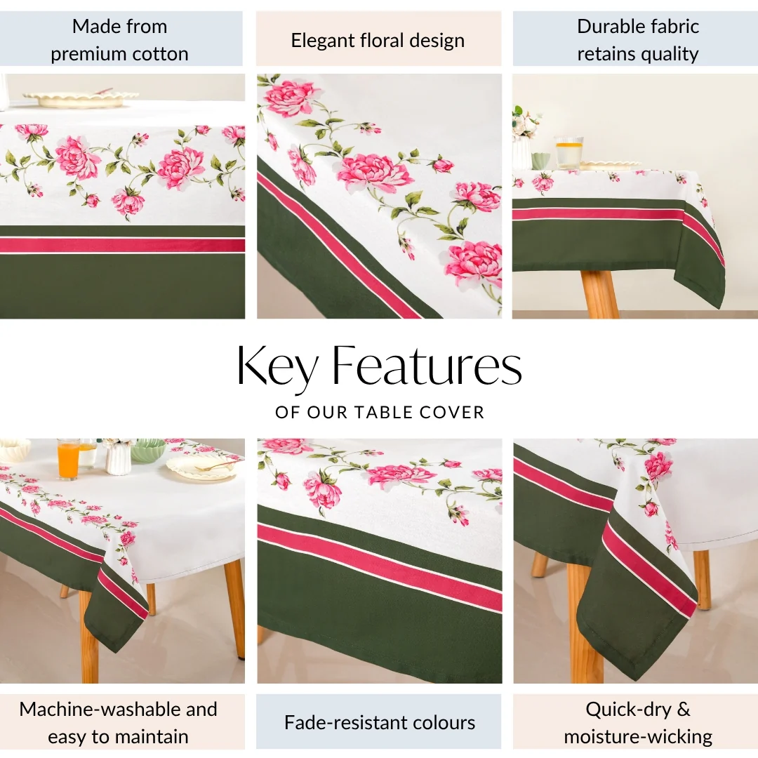 Floral Rouge Luxe 6 Seater Table Cloth 207x160cm - Image 5
