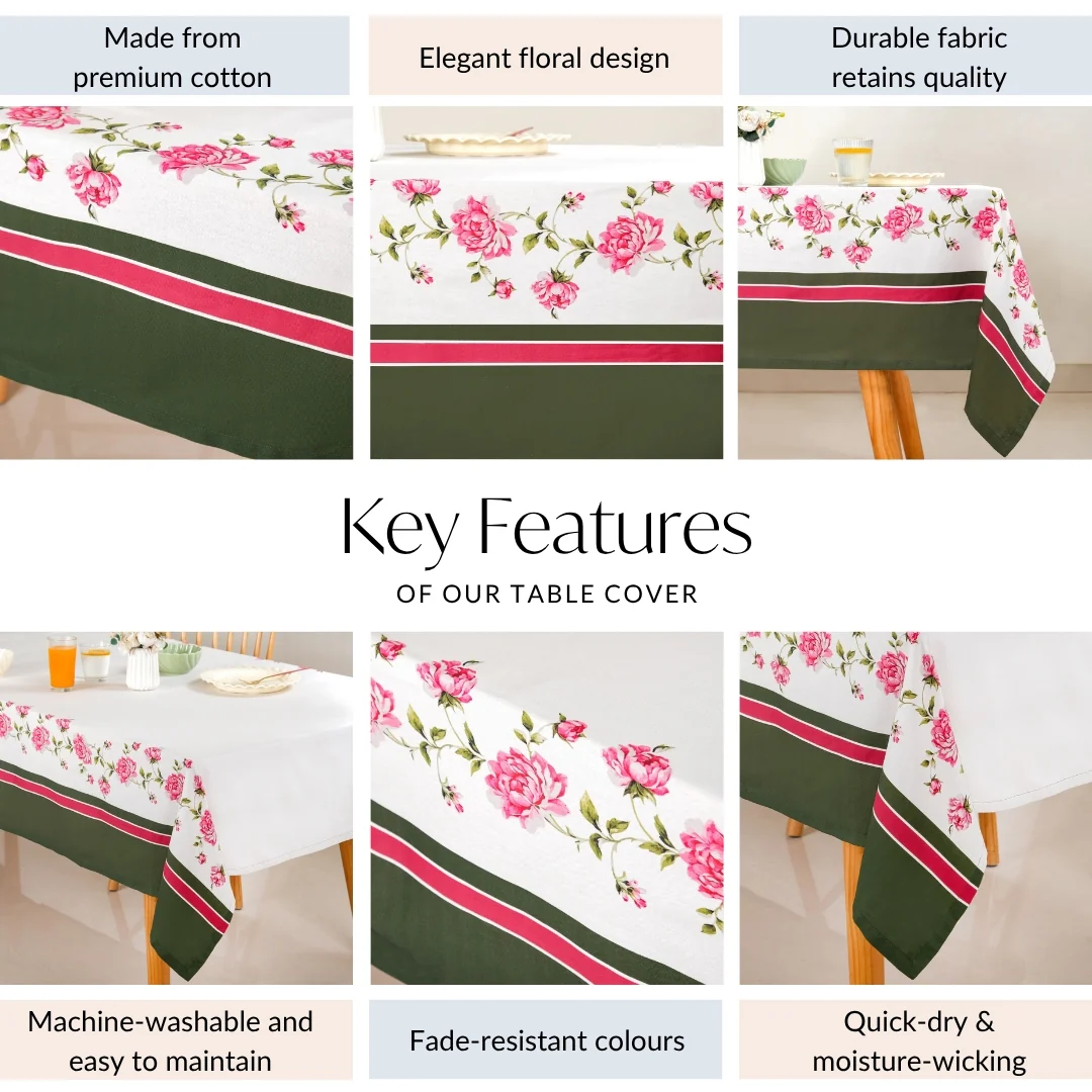 Floral Rouge Luxe 8 Seater Table Cloth 270x160cm - Image 5