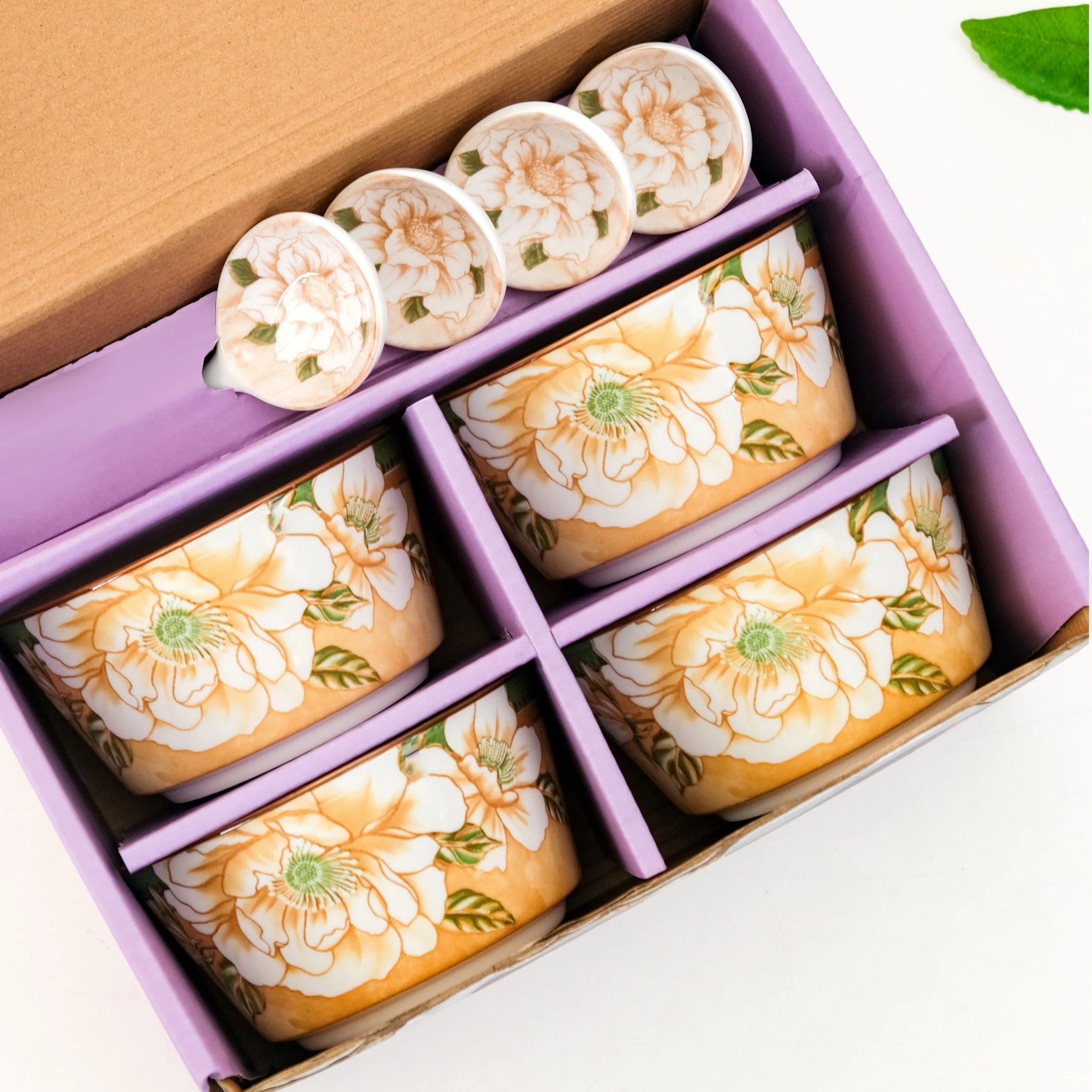 Floral Soup Bowl Set Of 4 With Spoons 370ml - Image 9