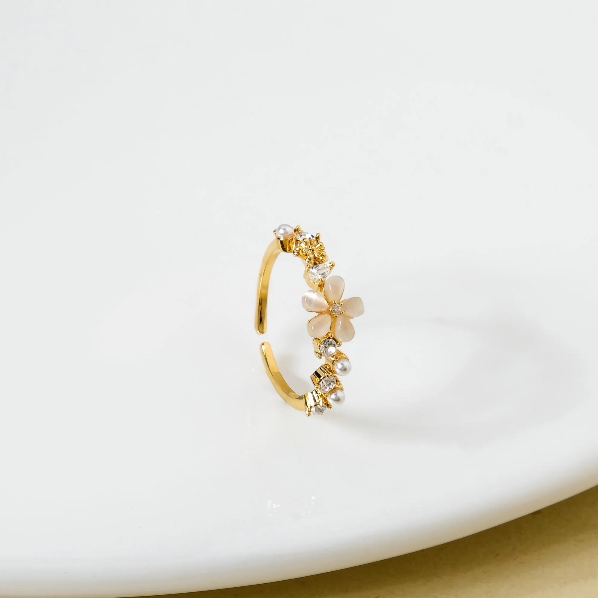 Floral Symphony Gold Statement Ring - Image 5