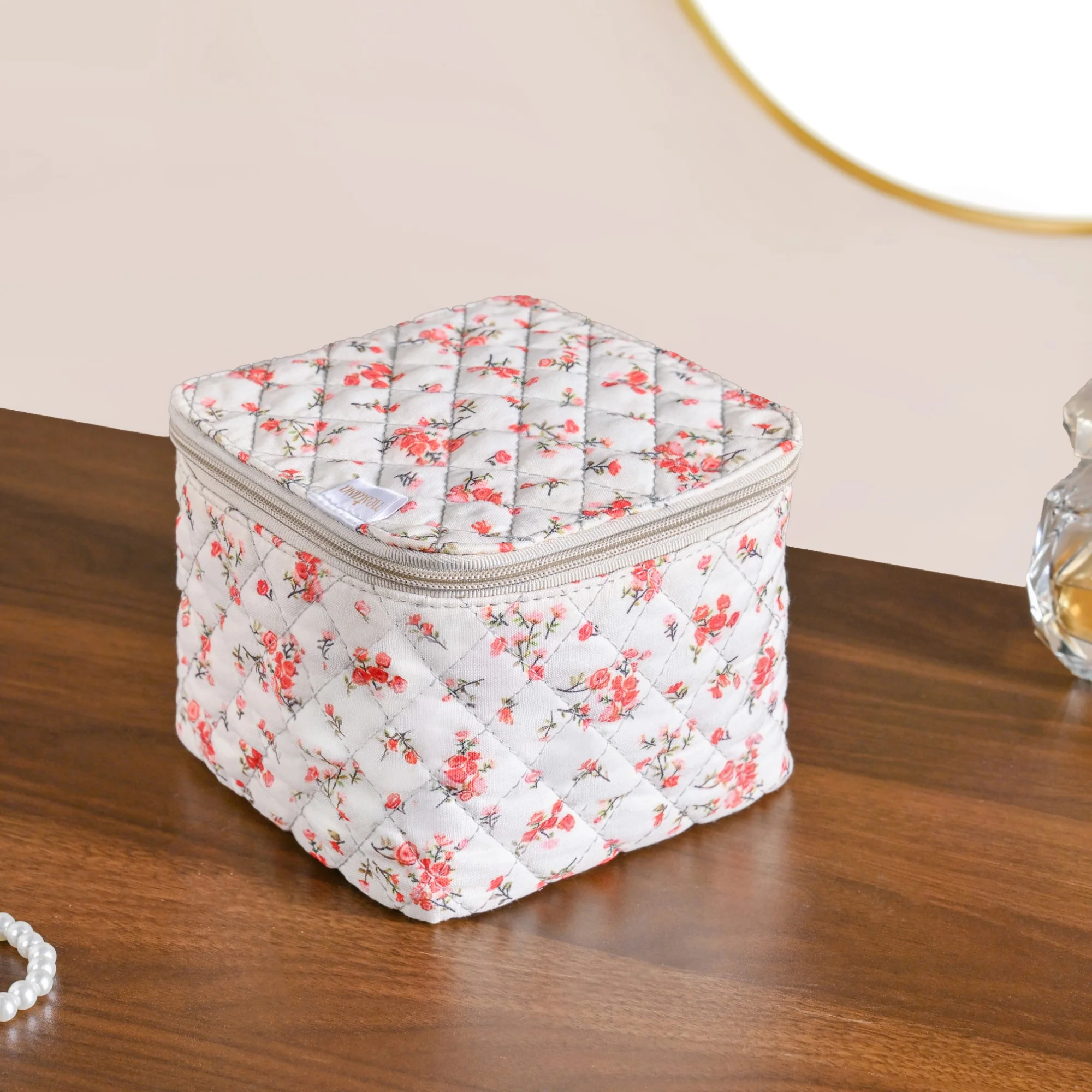 Floral Trinket Storage Bag With Pouch Set Of 6 Orange - Image 8