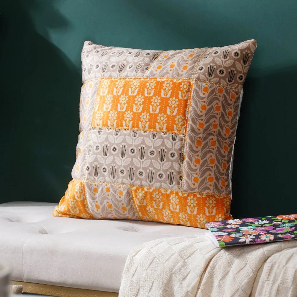 Floral Velvet Cushion Cover 16 inch - Image 3