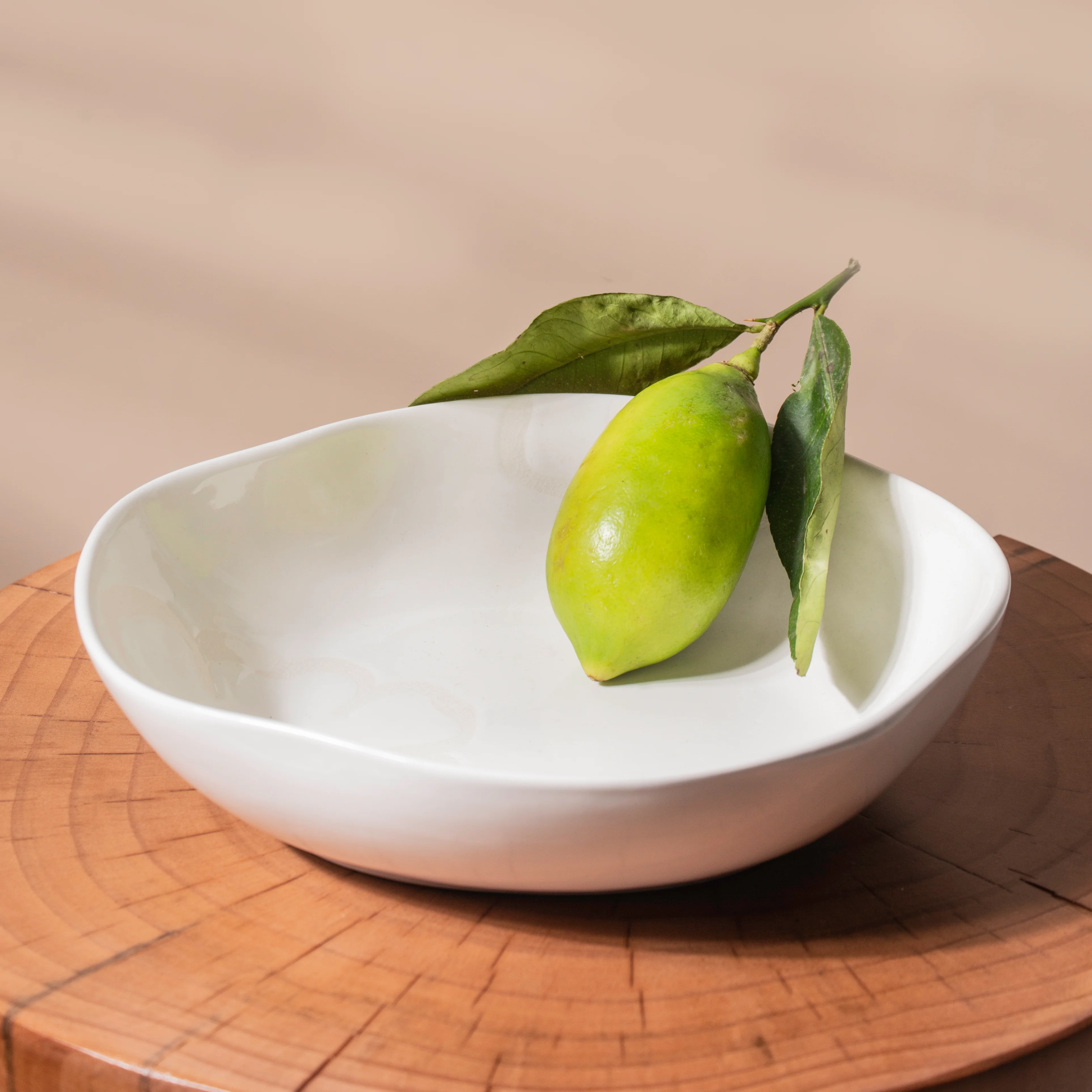 Floral White Serving Bowl 8 Inch 550 ml