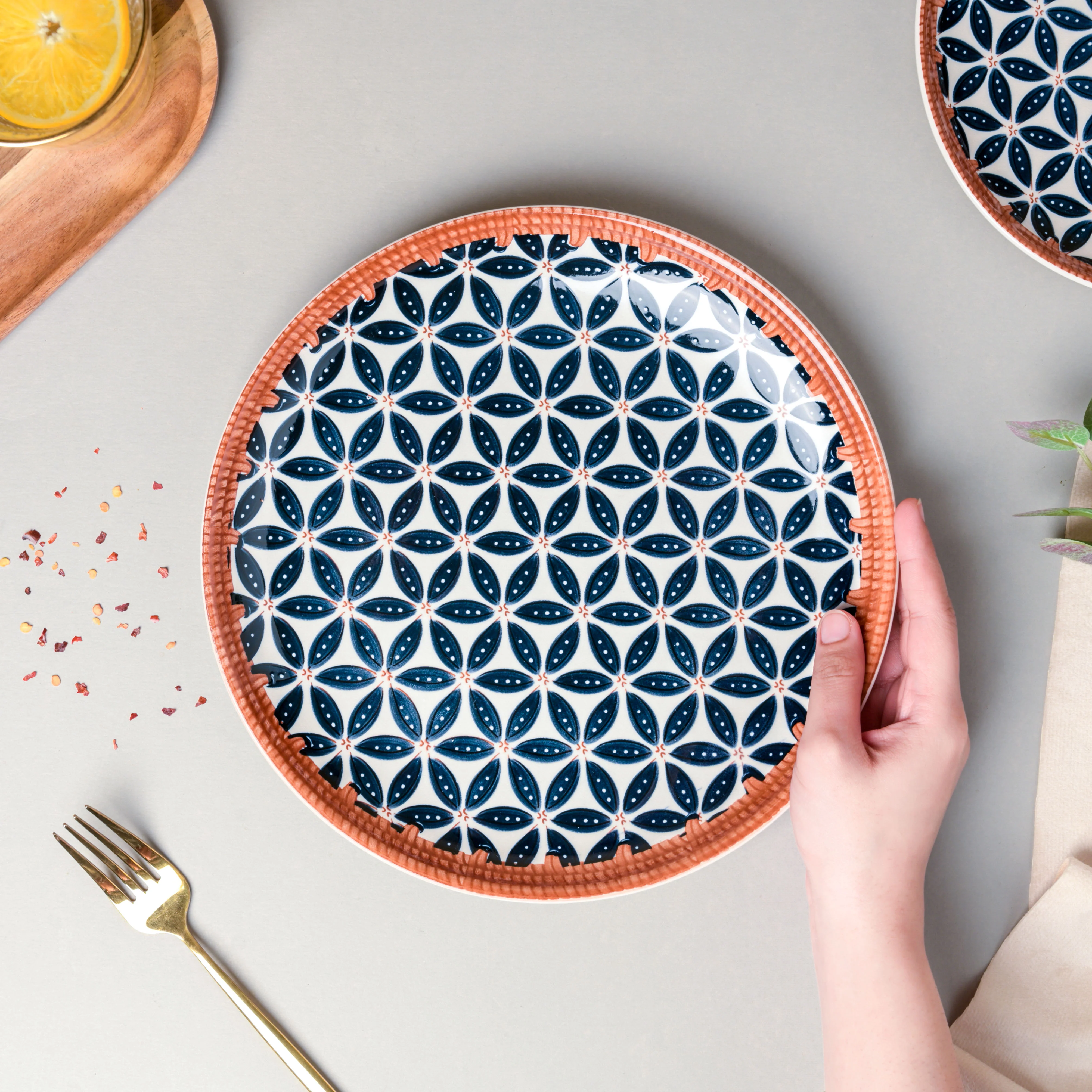 Floret Ceramic Dinner Plate 10 Inch - Image 2