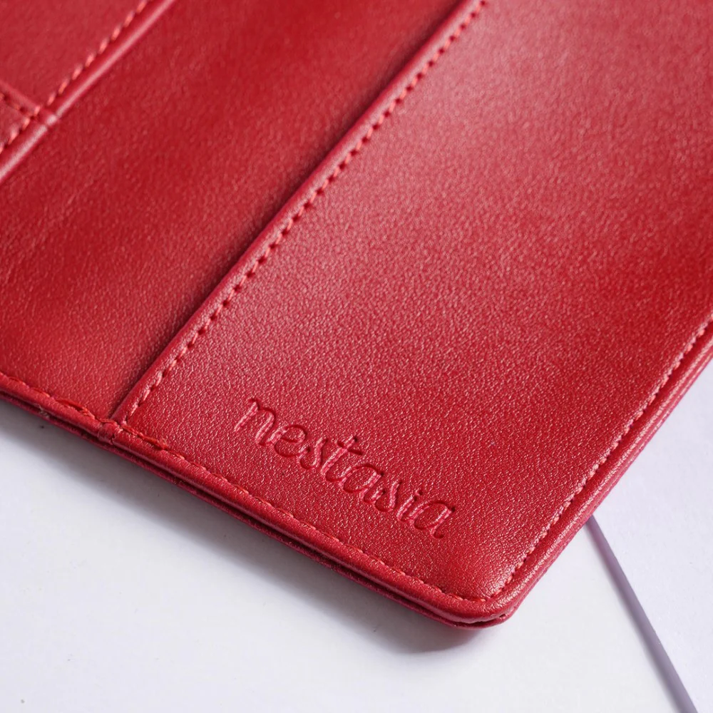 Floret Stocking Embroidered Passport Cover Red - Image 7
