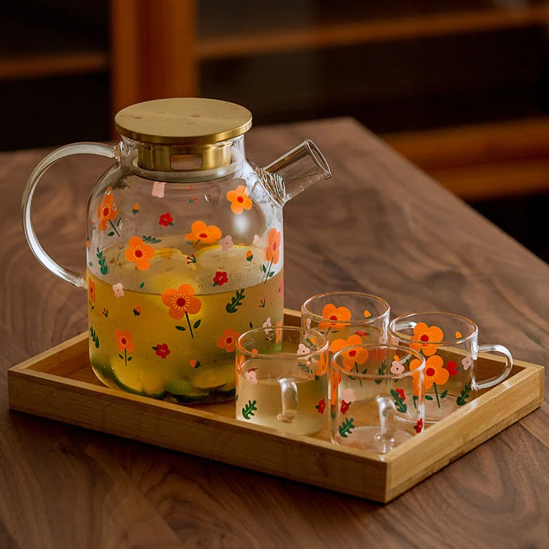 Florid Glass Teapot Large - Image 10