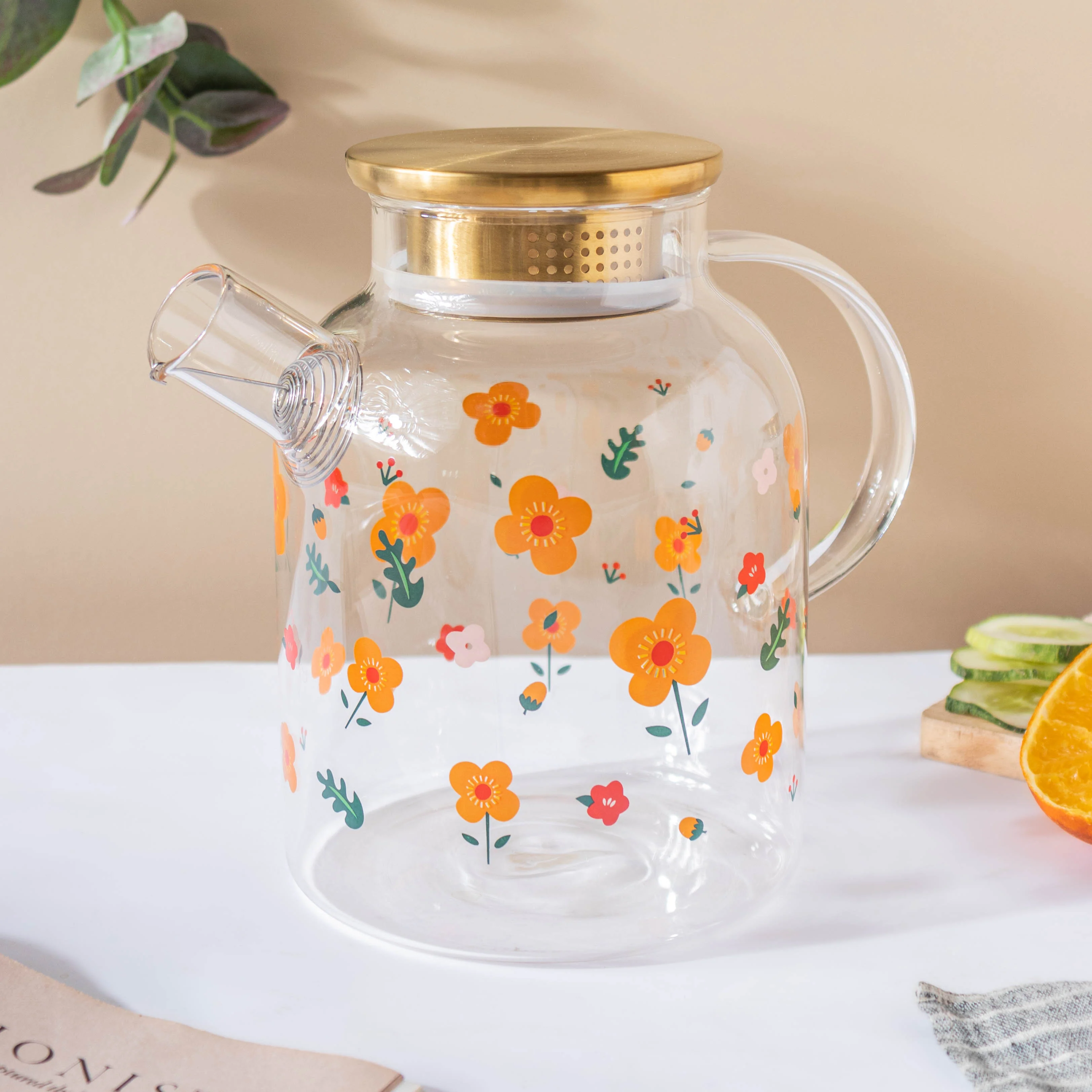 Florid Glass Teapot Large - Image 14