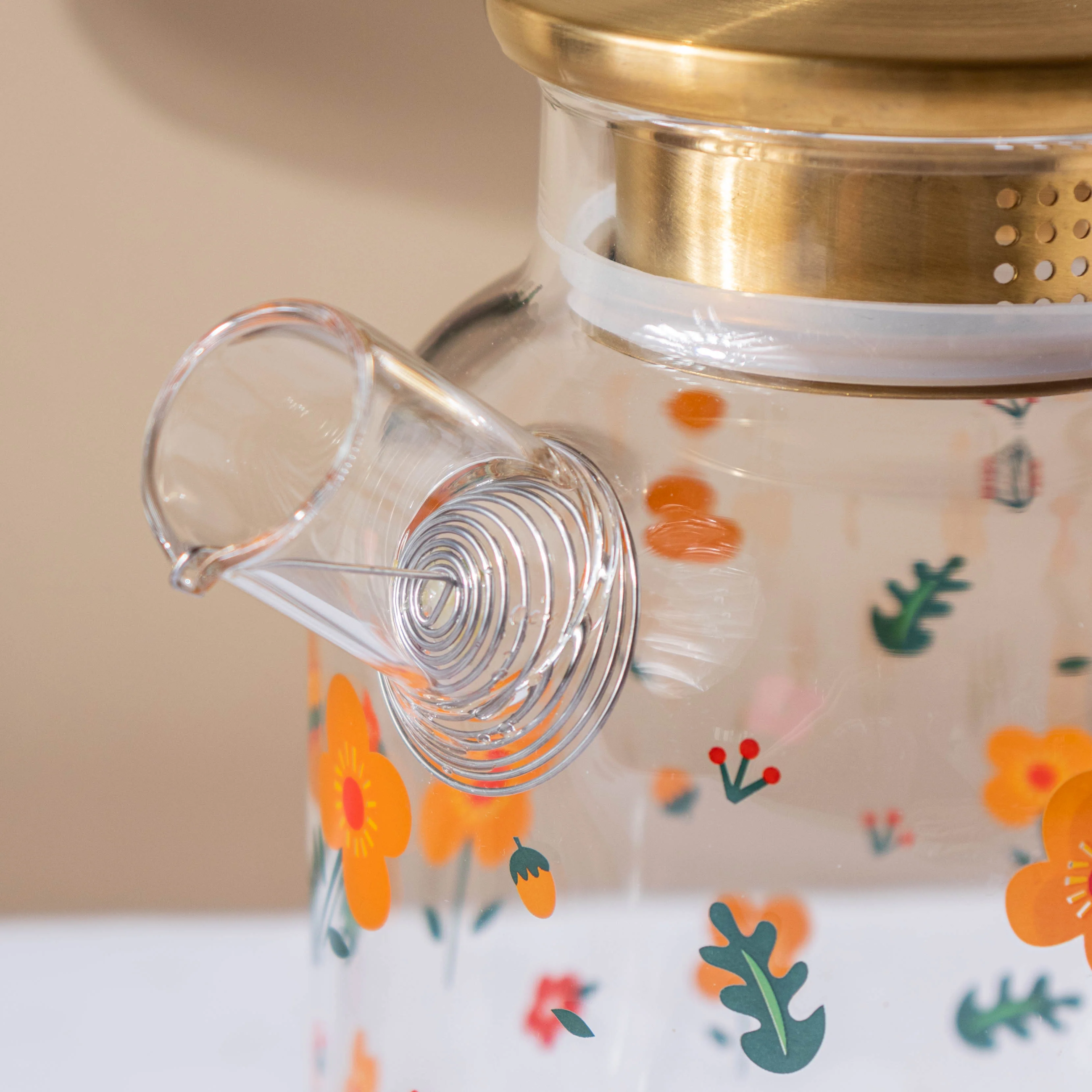 Florid Glass Teapot Large - Image 4