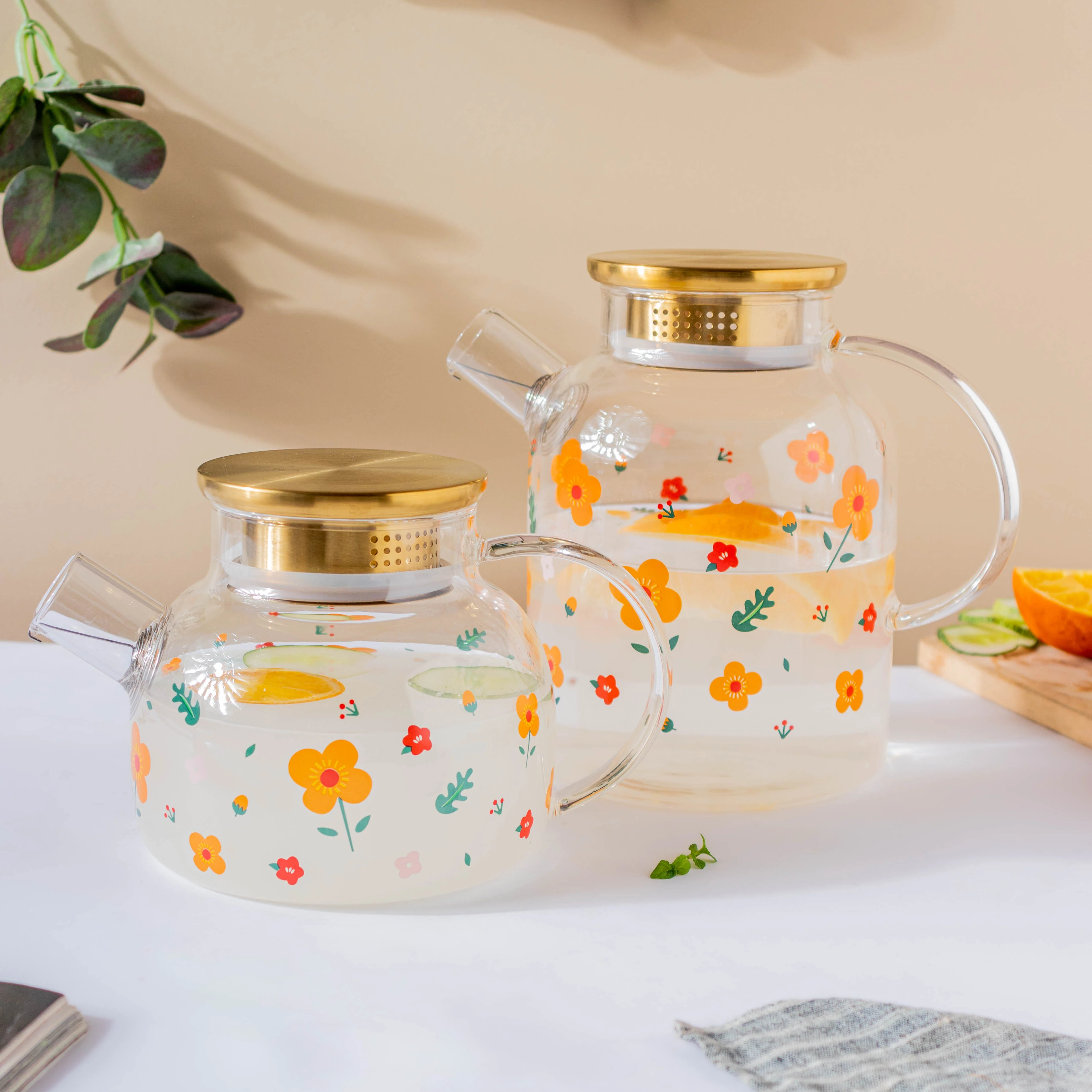 Florid Glass Teapot Large - Image 9