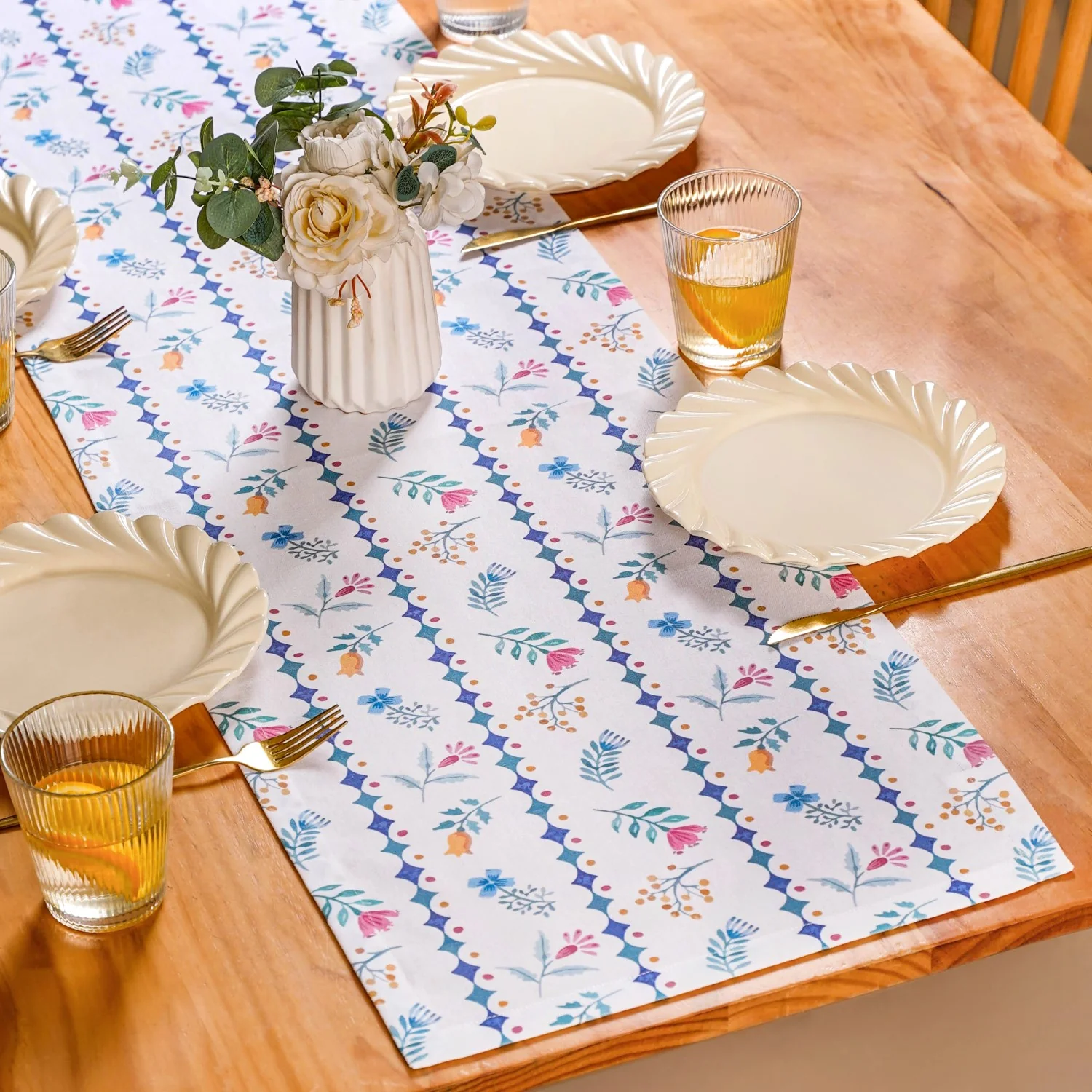Florina Pure Cotton 8 Seater Runner 266x36cm - Image 7