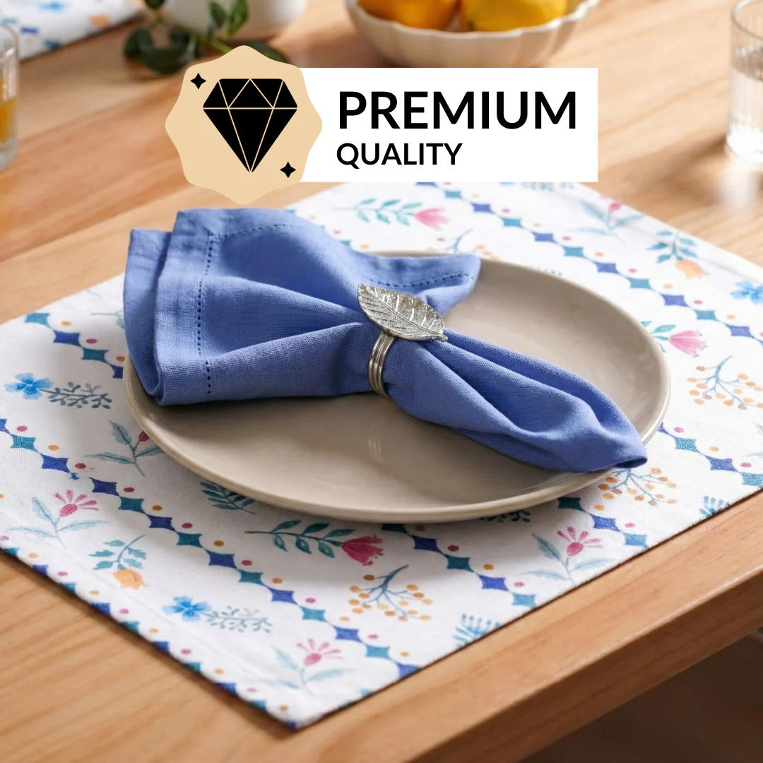 Florina Table Linen Hamper With Set Of 6 Rings Napkins And Mats - Image 9