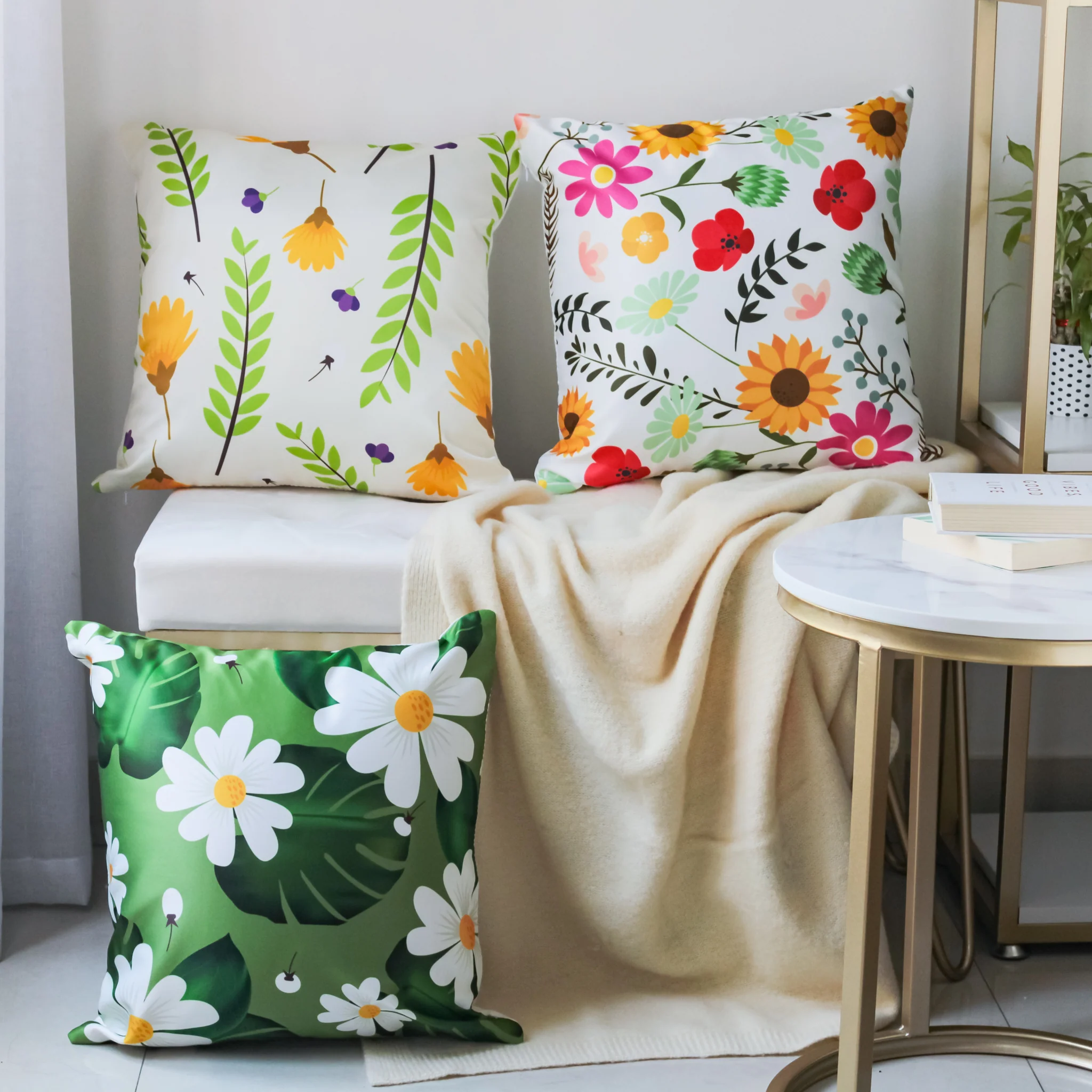 Flower Design Cushion Cover - Image 18