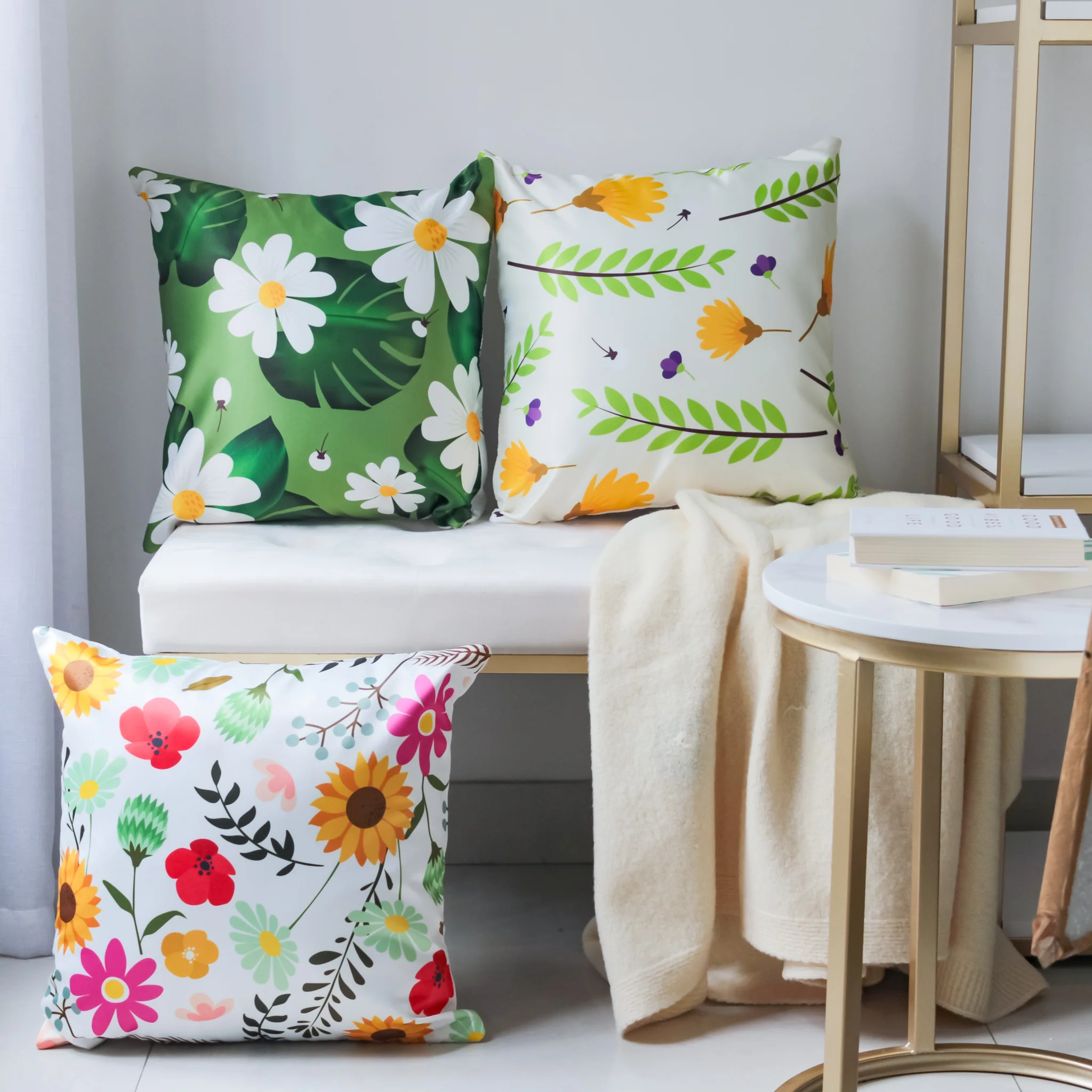Flower Design Cushion Cover - Image 4