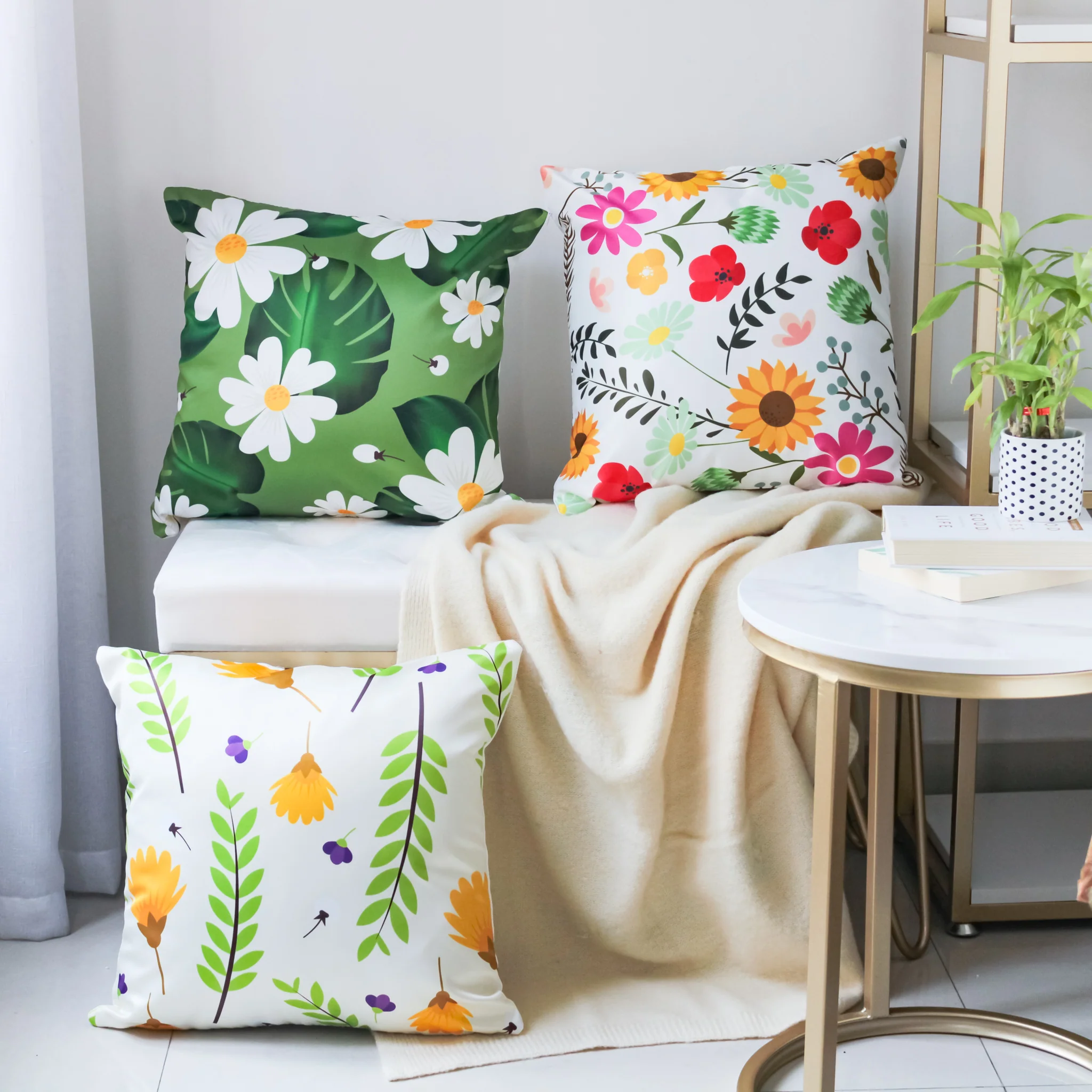 Flower Design Cushion Cover - Image 7