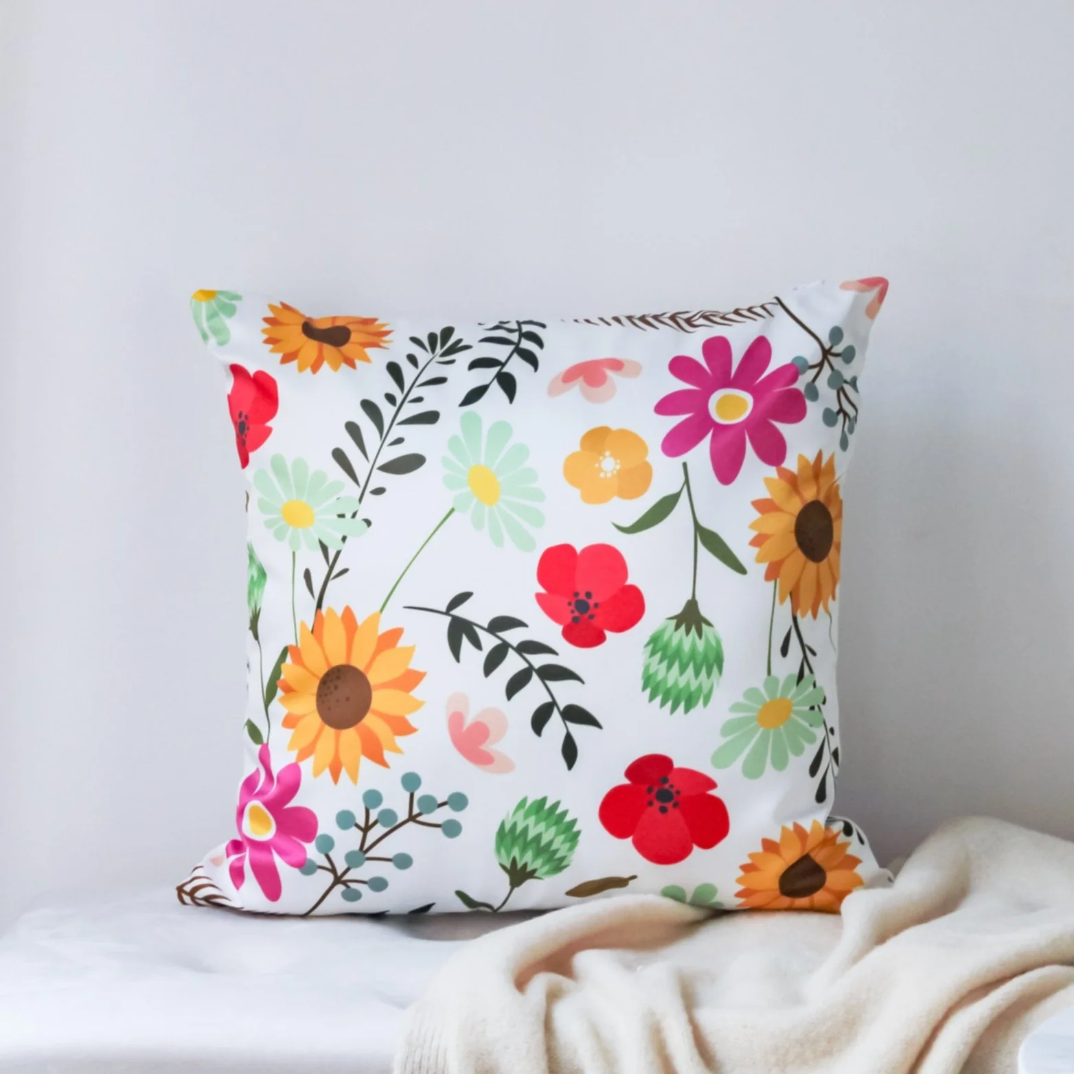 Flower Design Cushion Cover - Image 8