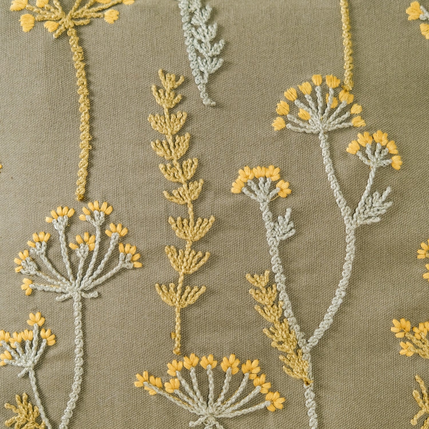 Flower Embroidered Couch Cushion Cover 16x16 Inch - Image 3