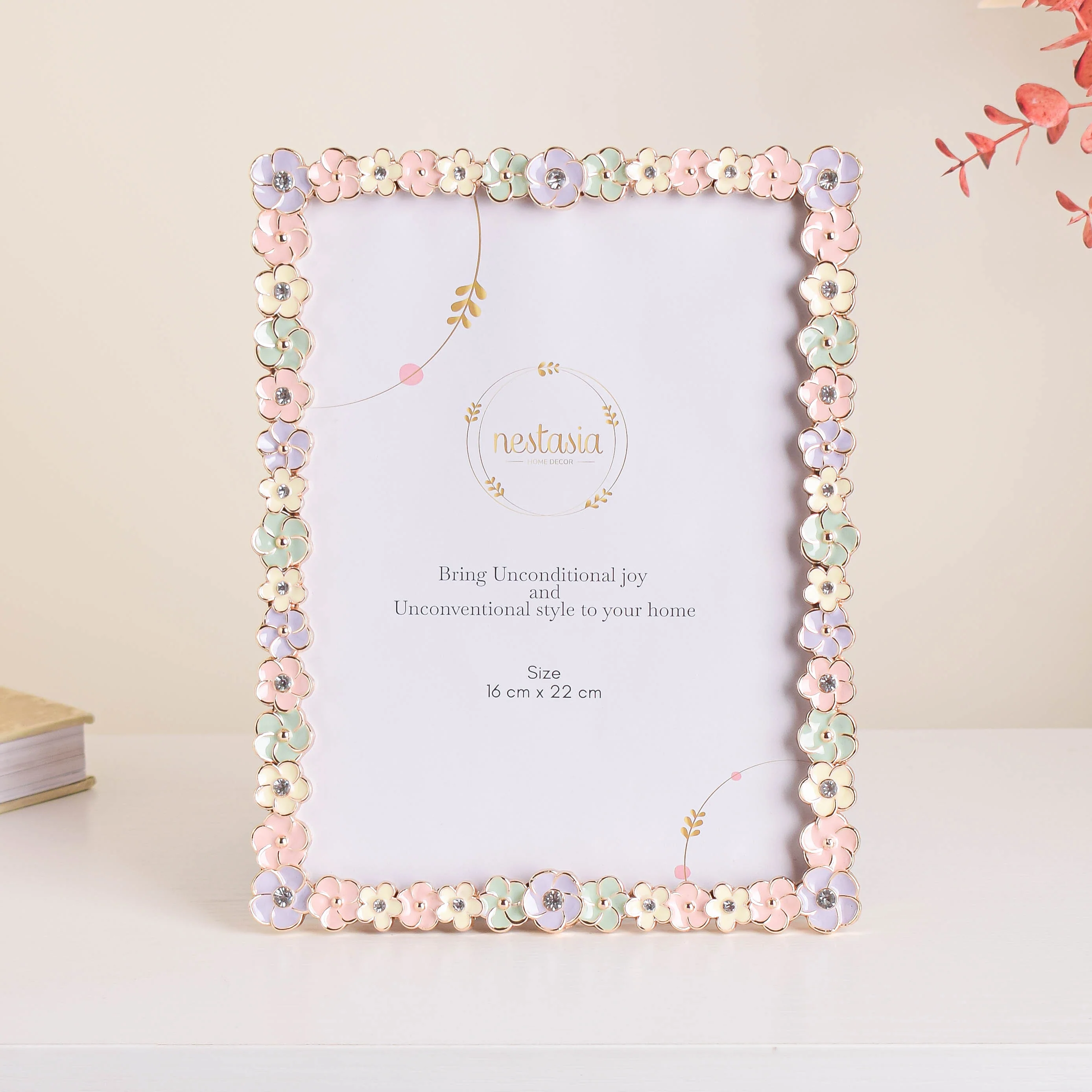 Flower Festoon Photo Frame Large