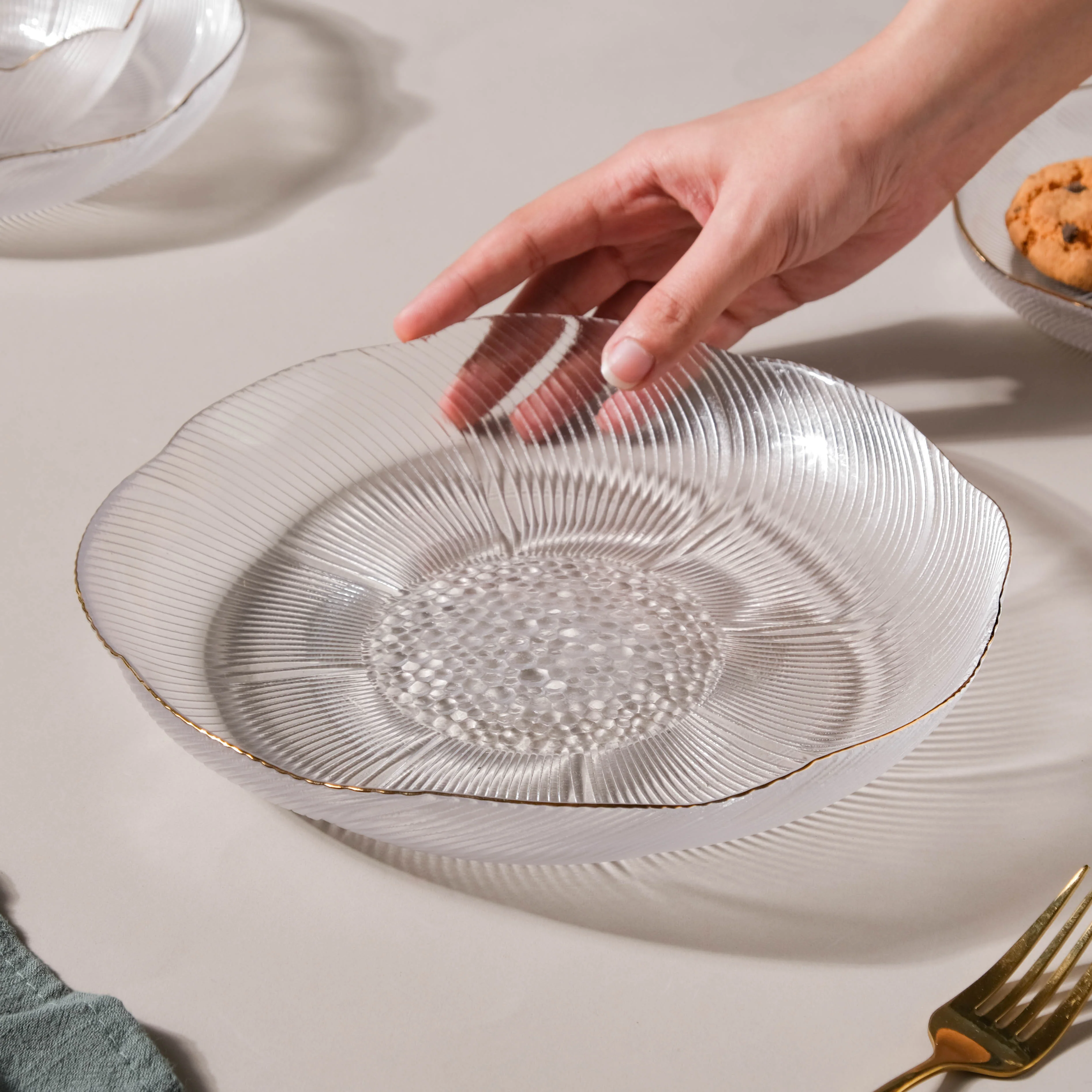 Flower Glass Pasta Plate - Image 2