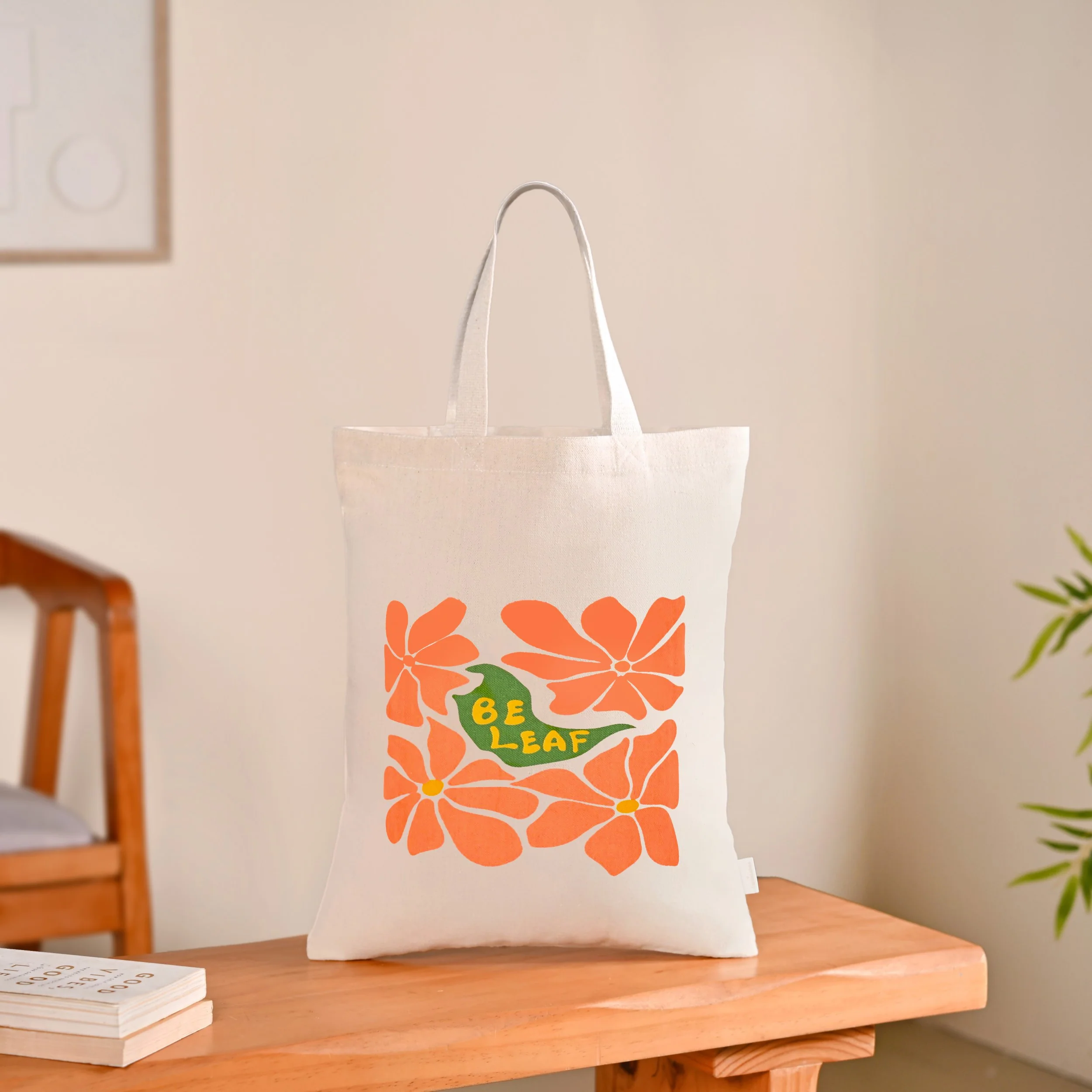 Flower Power Reusable Printed Canvas Tote Bag Set Of 2 - Image 8