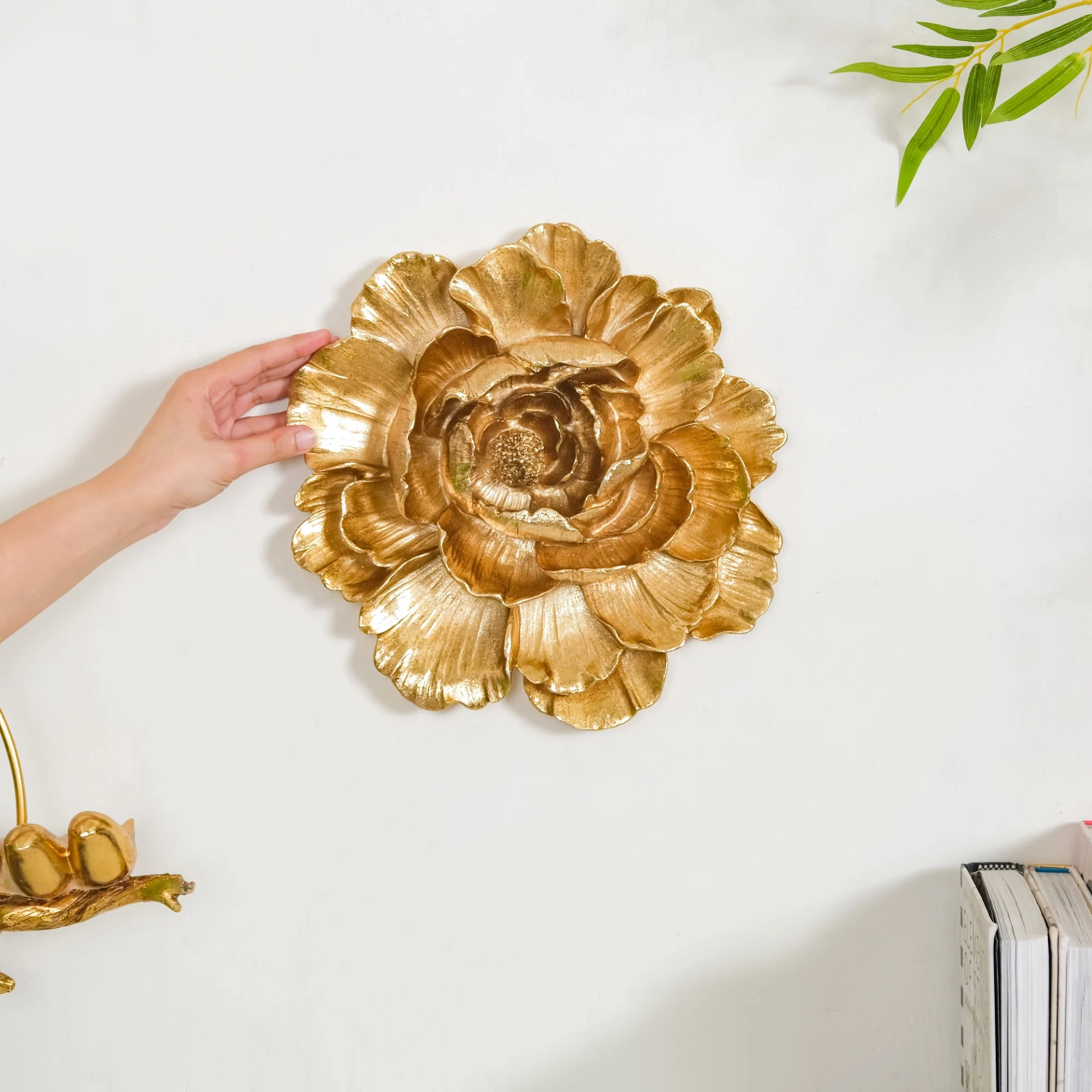 Flower Wall Decor Gold - Image 2