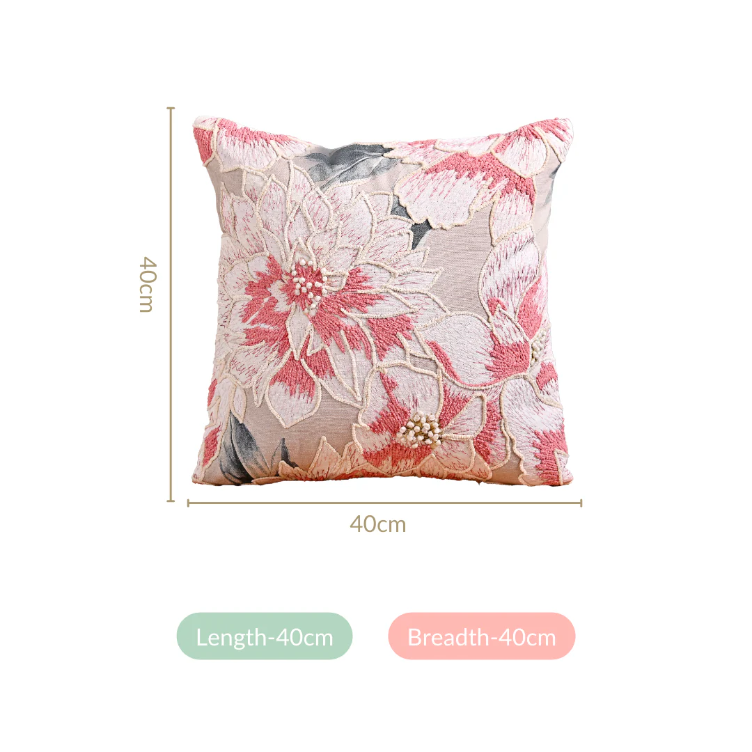 Flowers Of Eden Cotton Cushion Cover 40x40 cm - Image 4