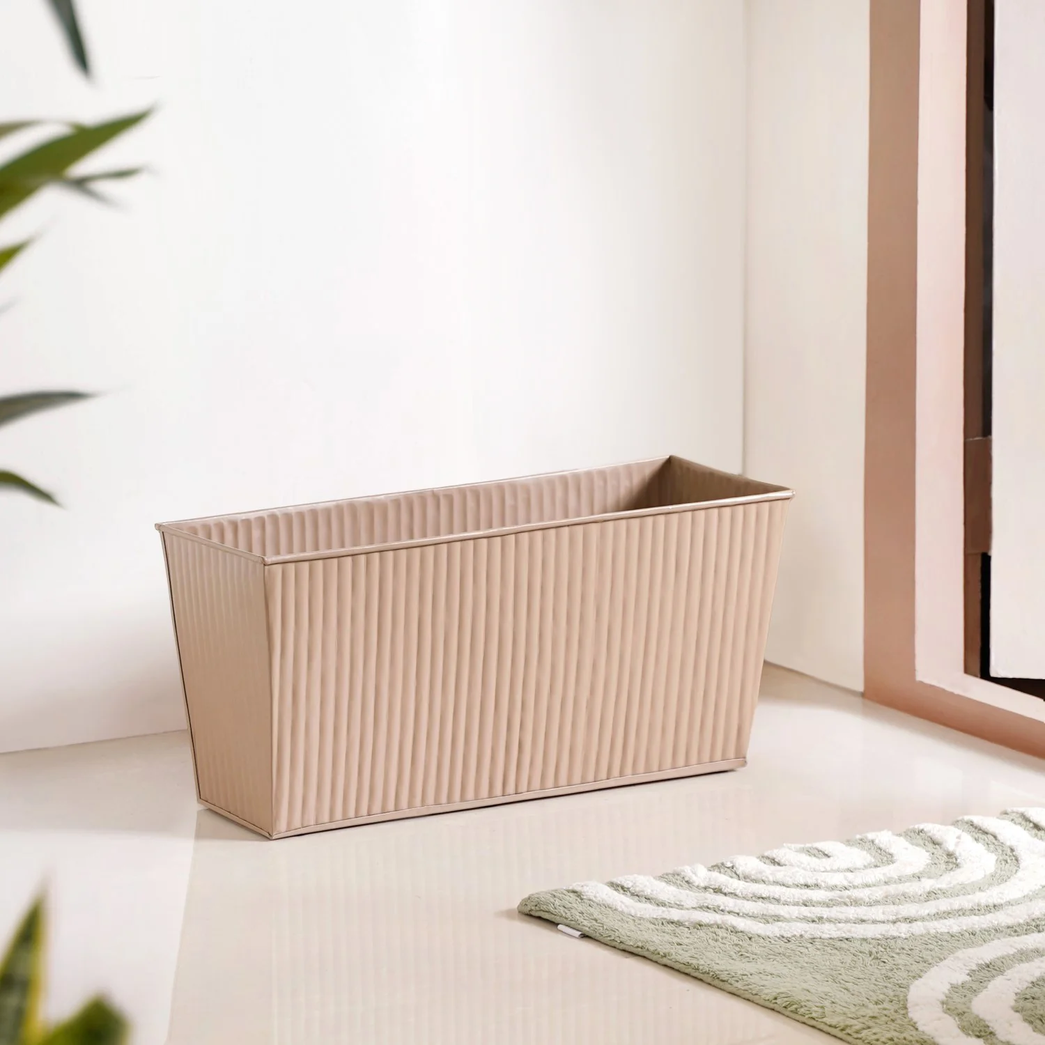 Fluted Balcony Planter Box Taupe - Image 9