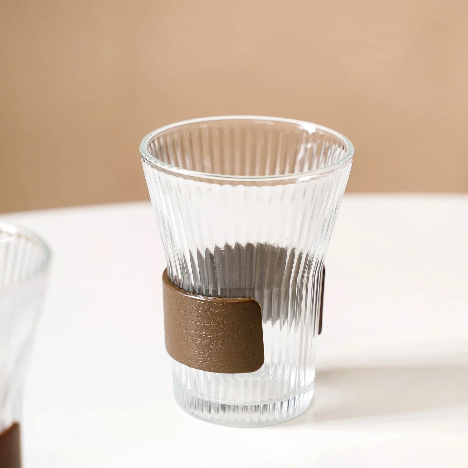 Fluted Glass Carafe Jug With Tumblers - Image 8