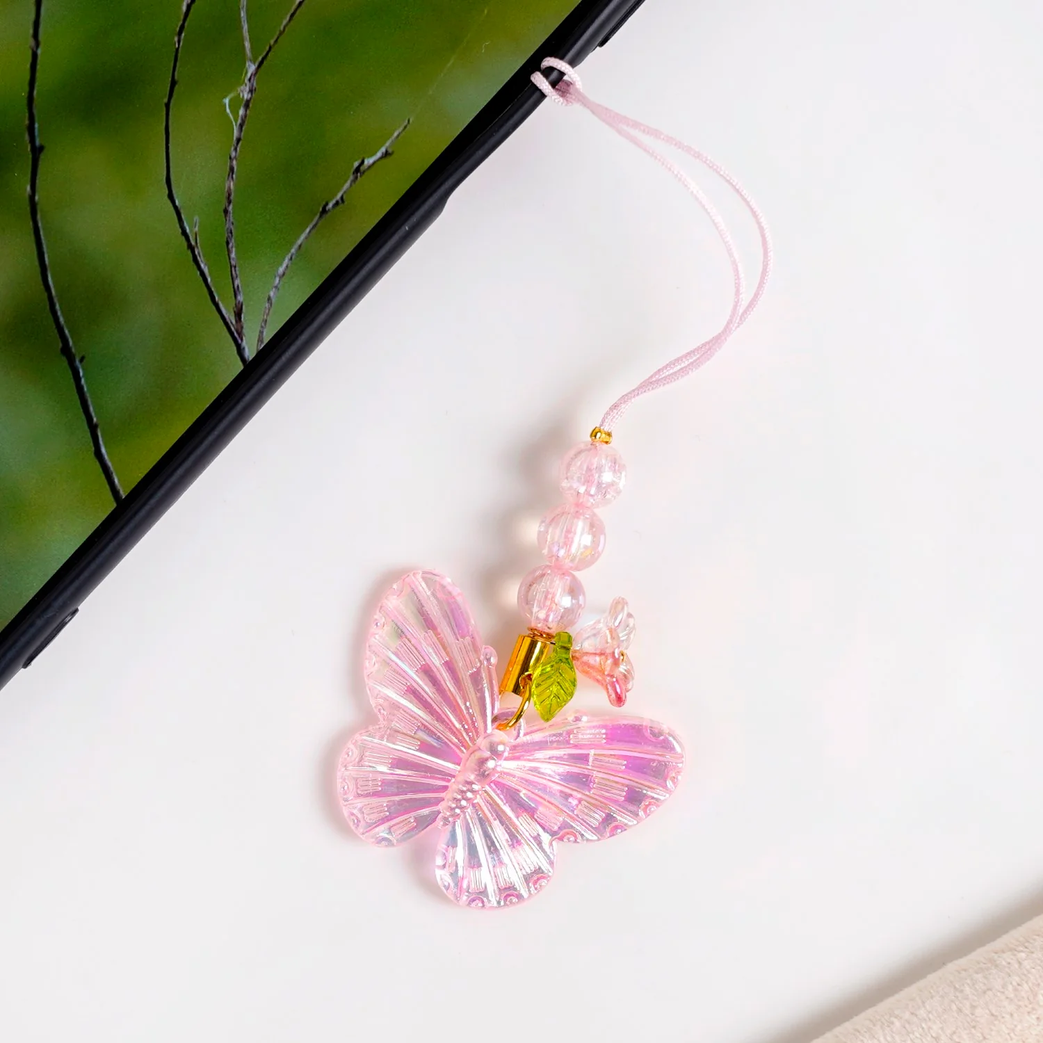 Flutter And Shine Butterfly Phone Charm - Image 3