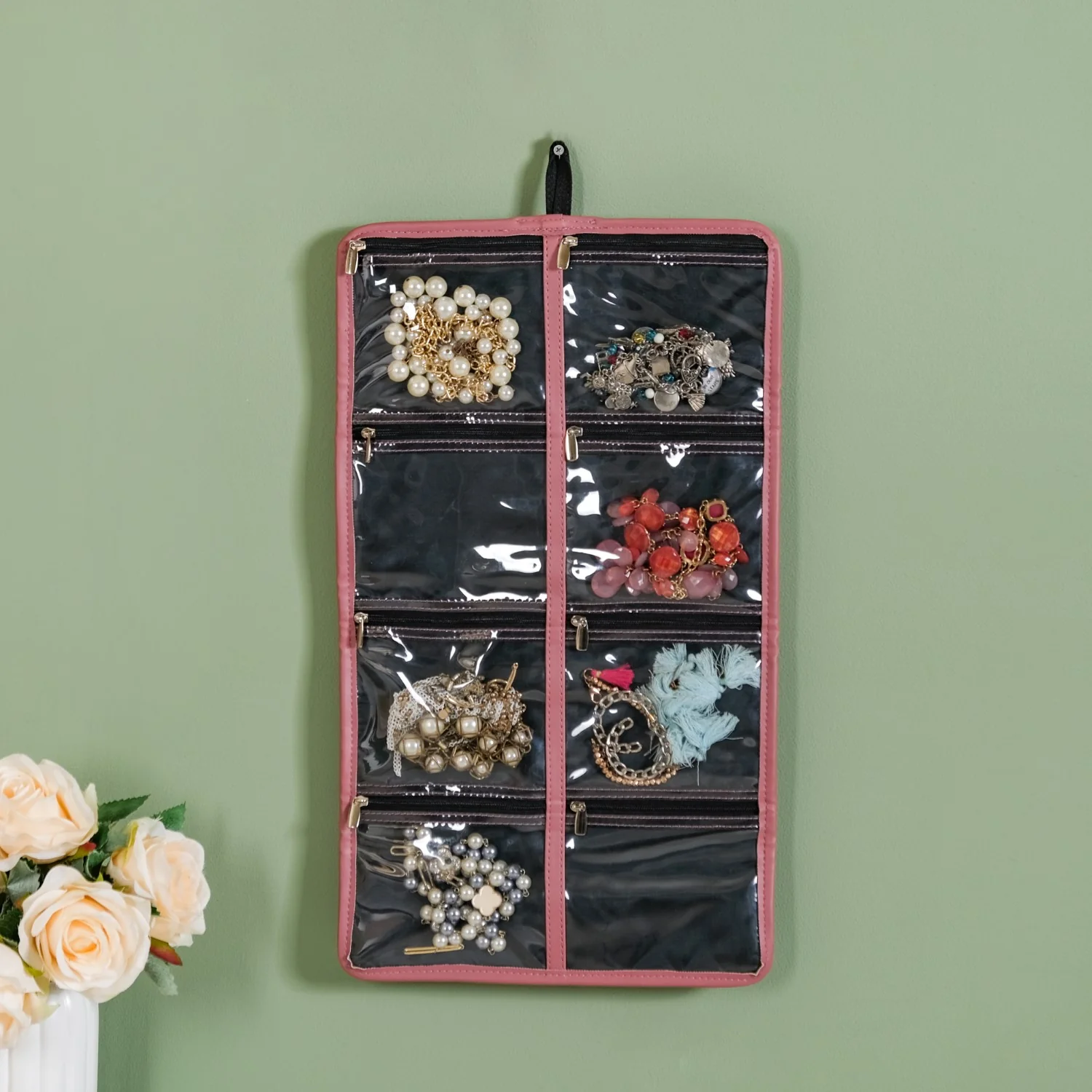 Foldable Pink Jewellery Organizer - Image 4