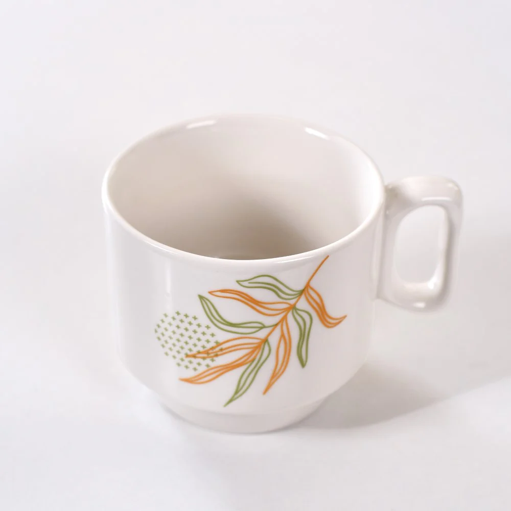 Foliage Stackable Ceramic Coffee Cup Set Of 4 250ml - Image 6