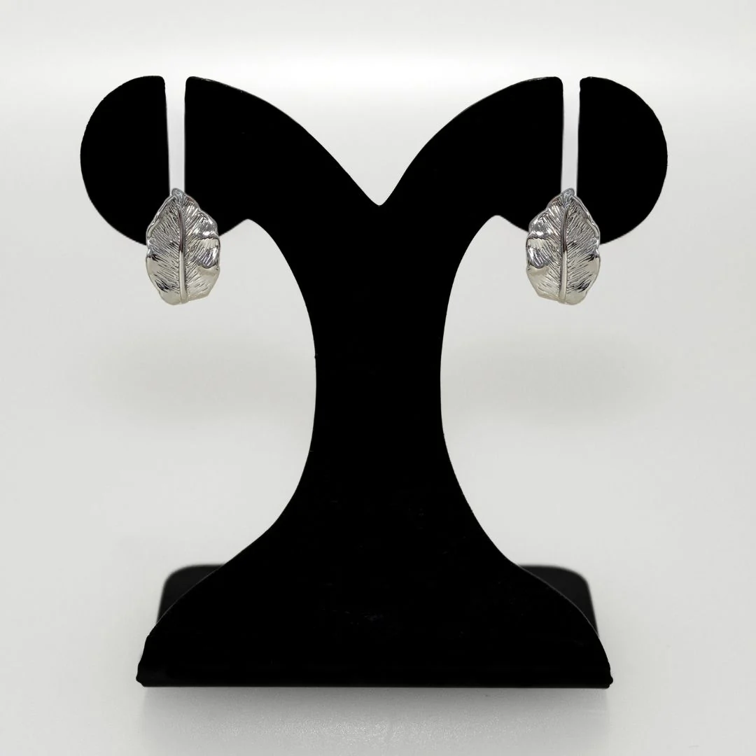 Foliage Stud Earrings Silver - Image 6