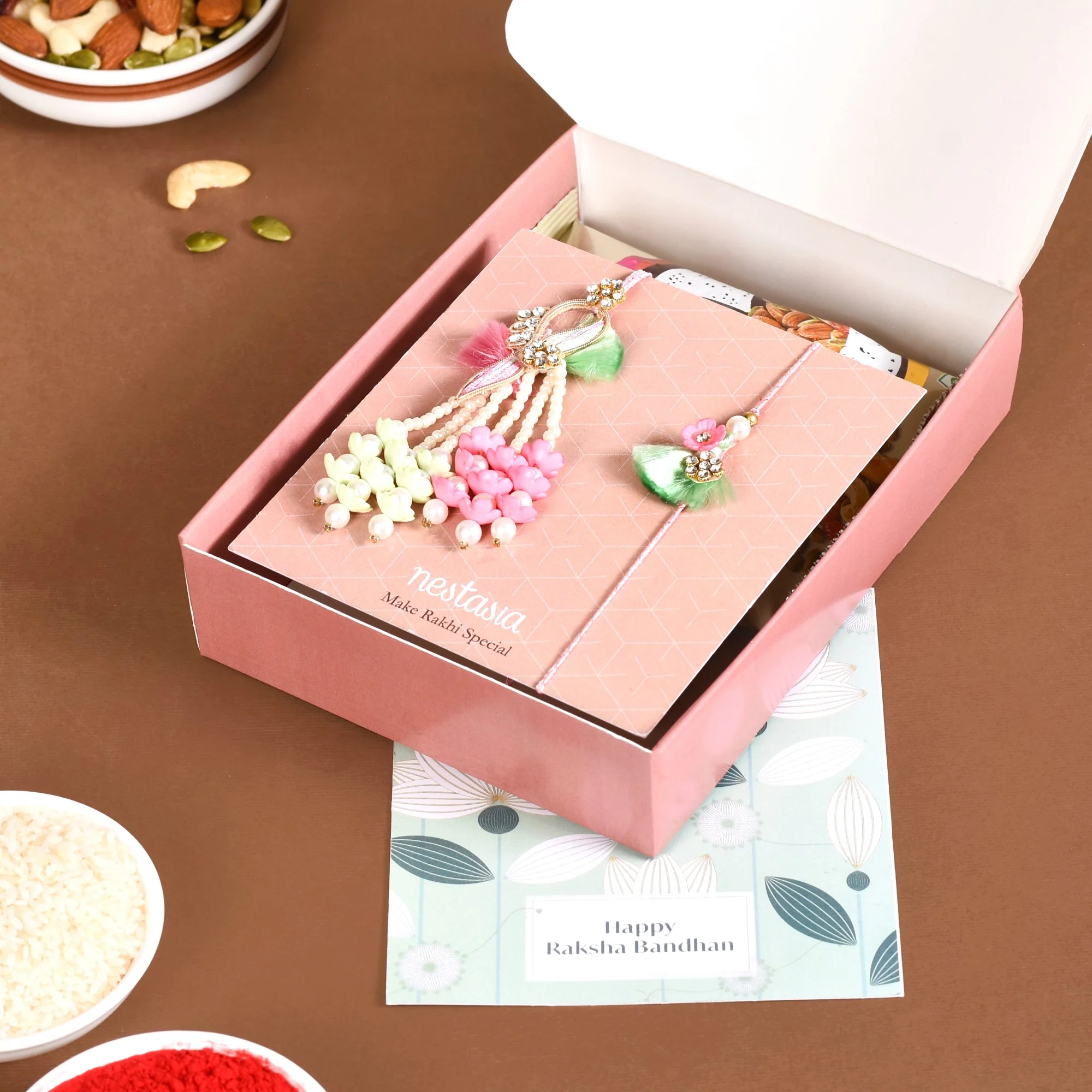 Fragrant Flower Garden Rakhi Lumba Gift Set - Image 5