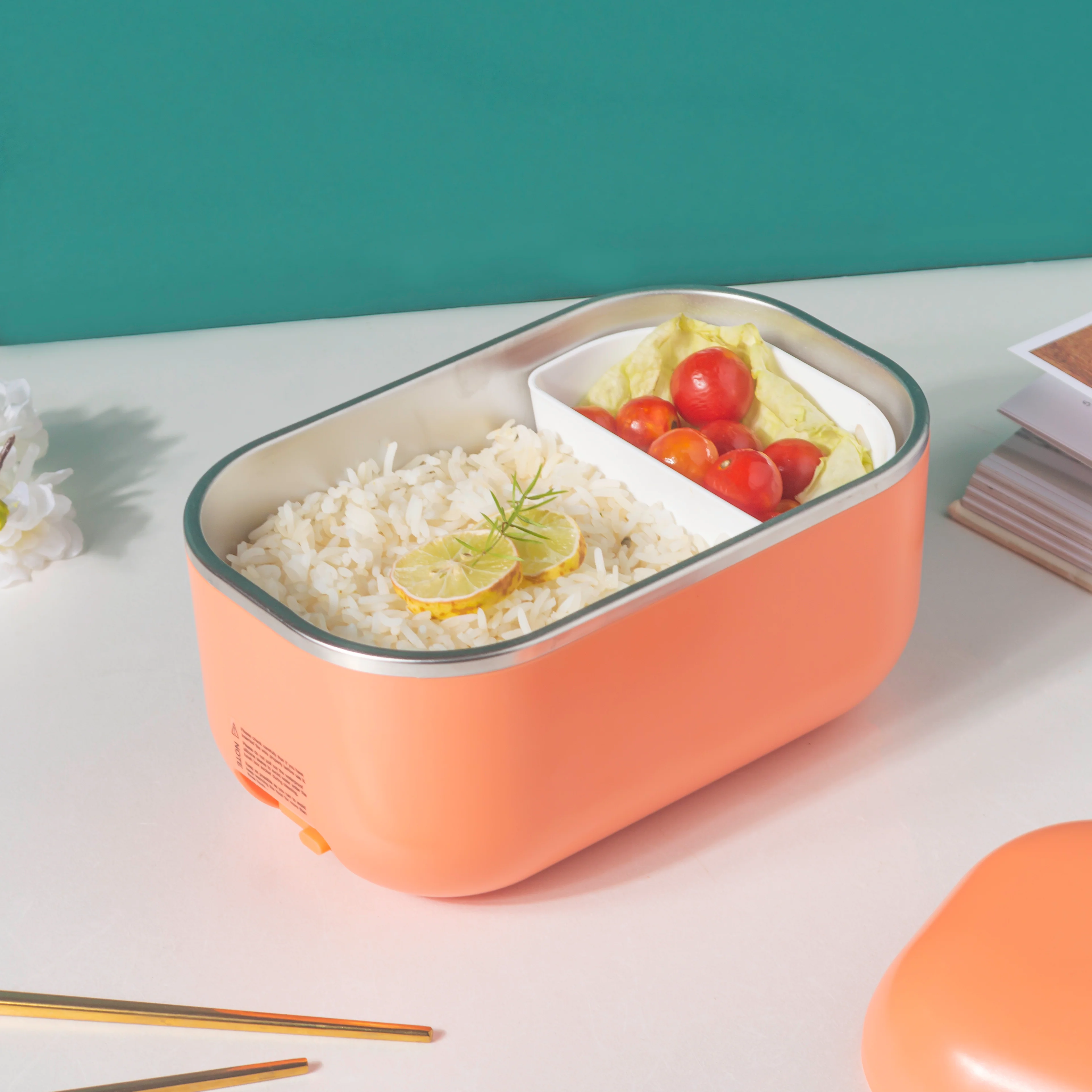 Fresh Meal Electric Hot Lunch Box Orange - Image 8