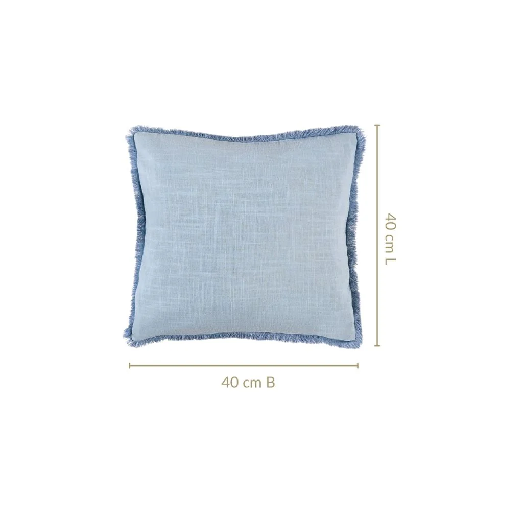 Fringe Cushion Cover Set Of 2 Blue - Image 4