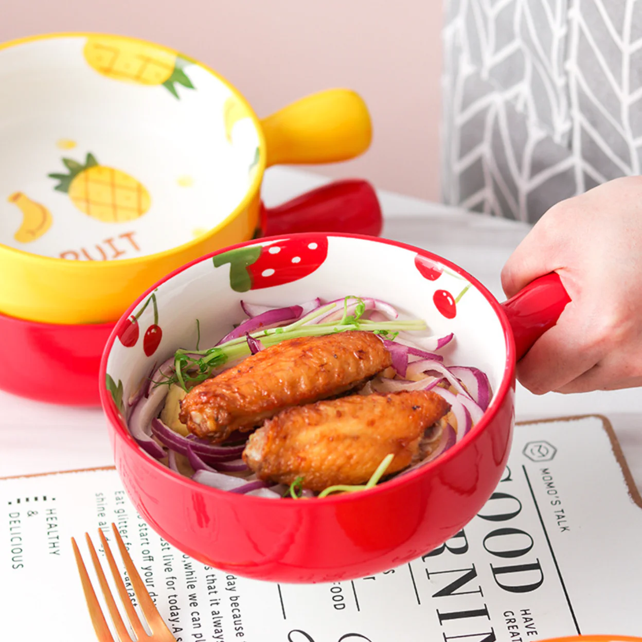 Fruit Dish With Handle - Image 4