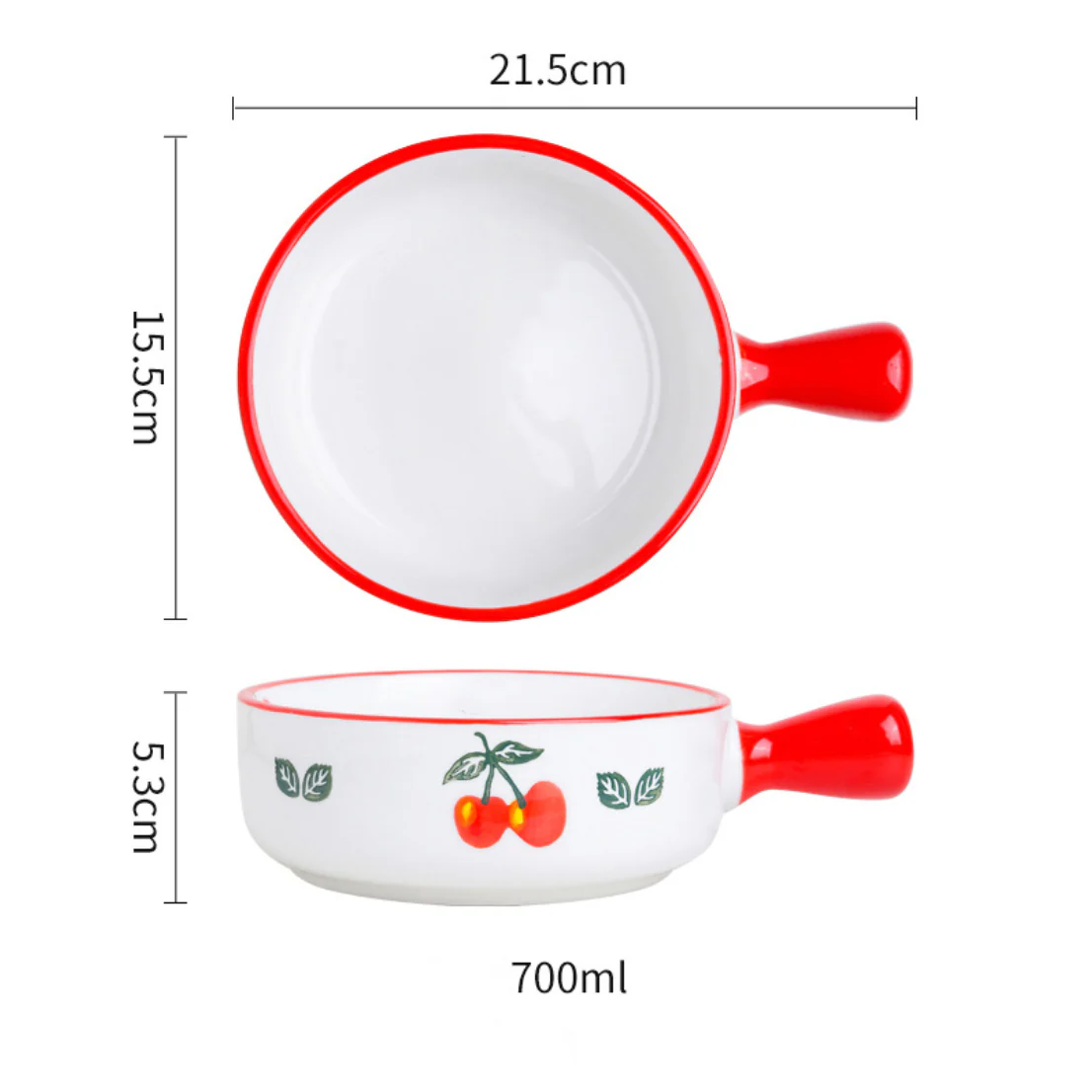Fruit Printed Bowl With Handle - Image 12