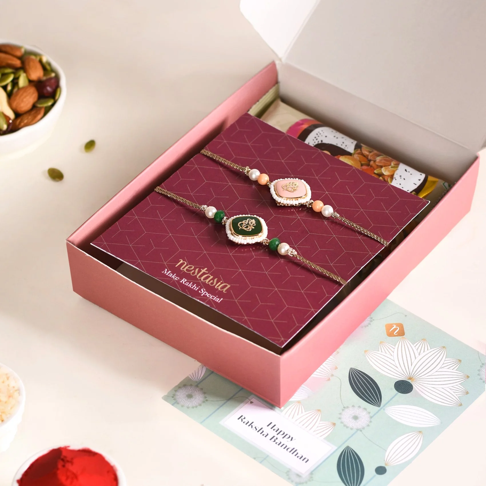 Ganesh Rakhi Set Of 4 With Box And Card - Image 7