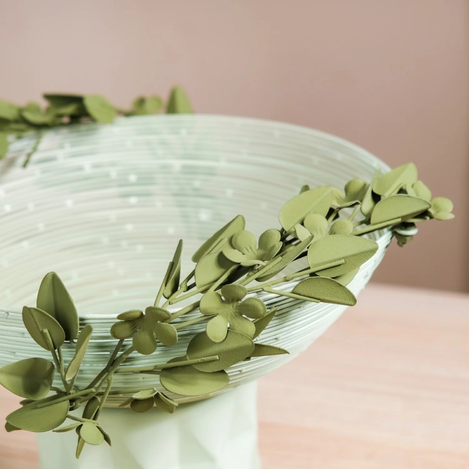 Garden Floral Pedestal Decorative Bowl - Image 9