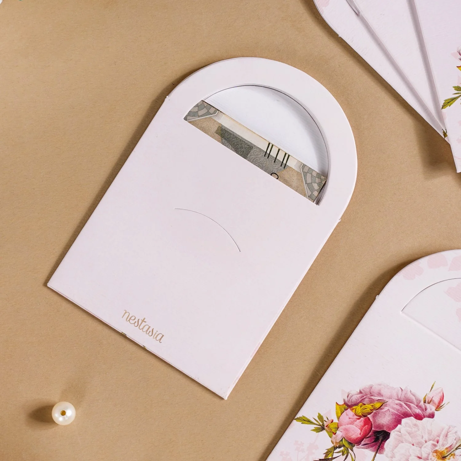 Garden Rose Money Envelope Pastel Pink Set Of 12 - Image 3