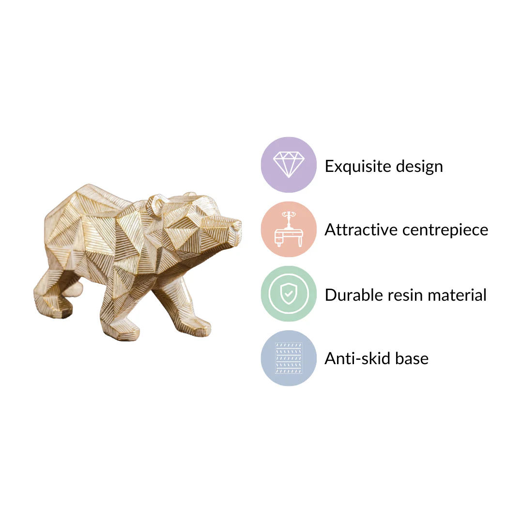 Geometric Bear Showpiece Gold - Image 4