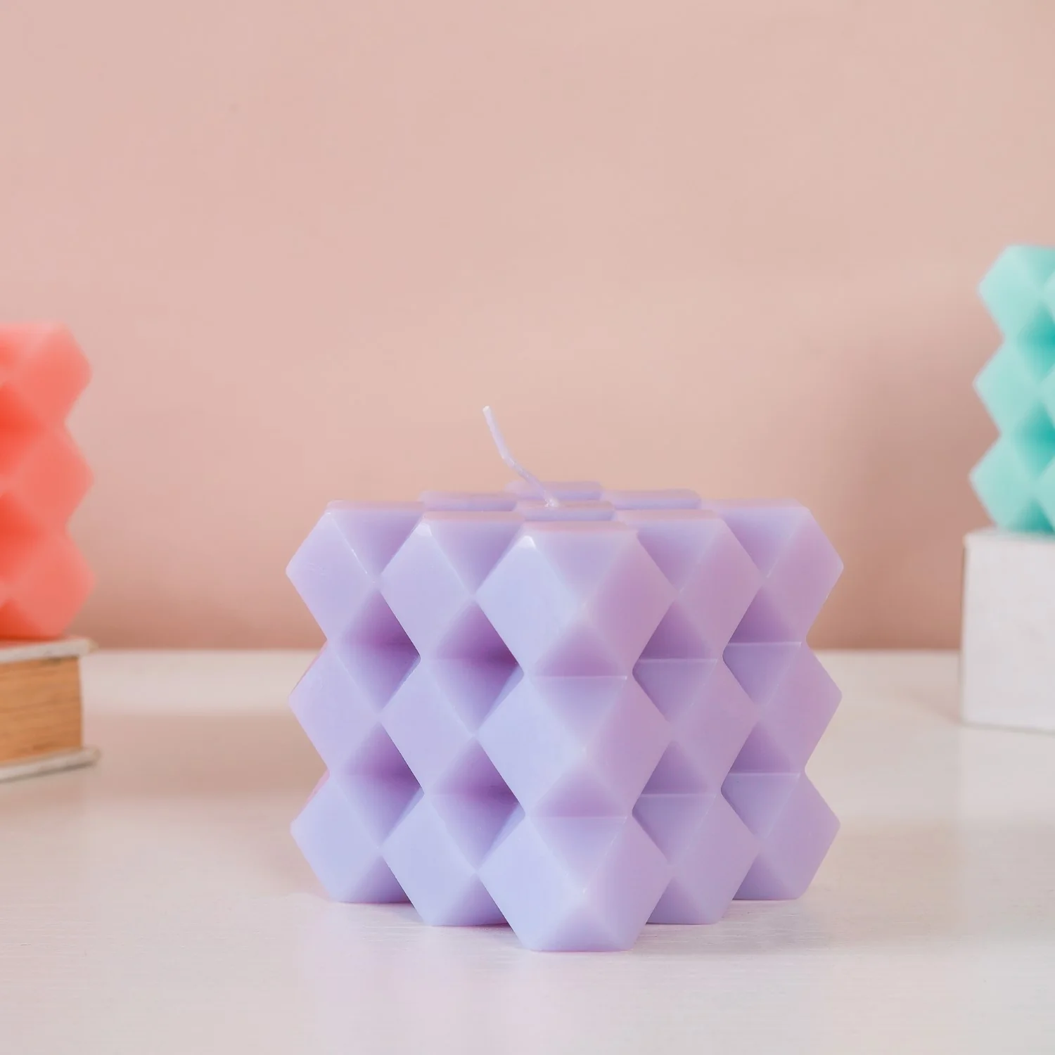 Geometric Wax Candle - Image 3