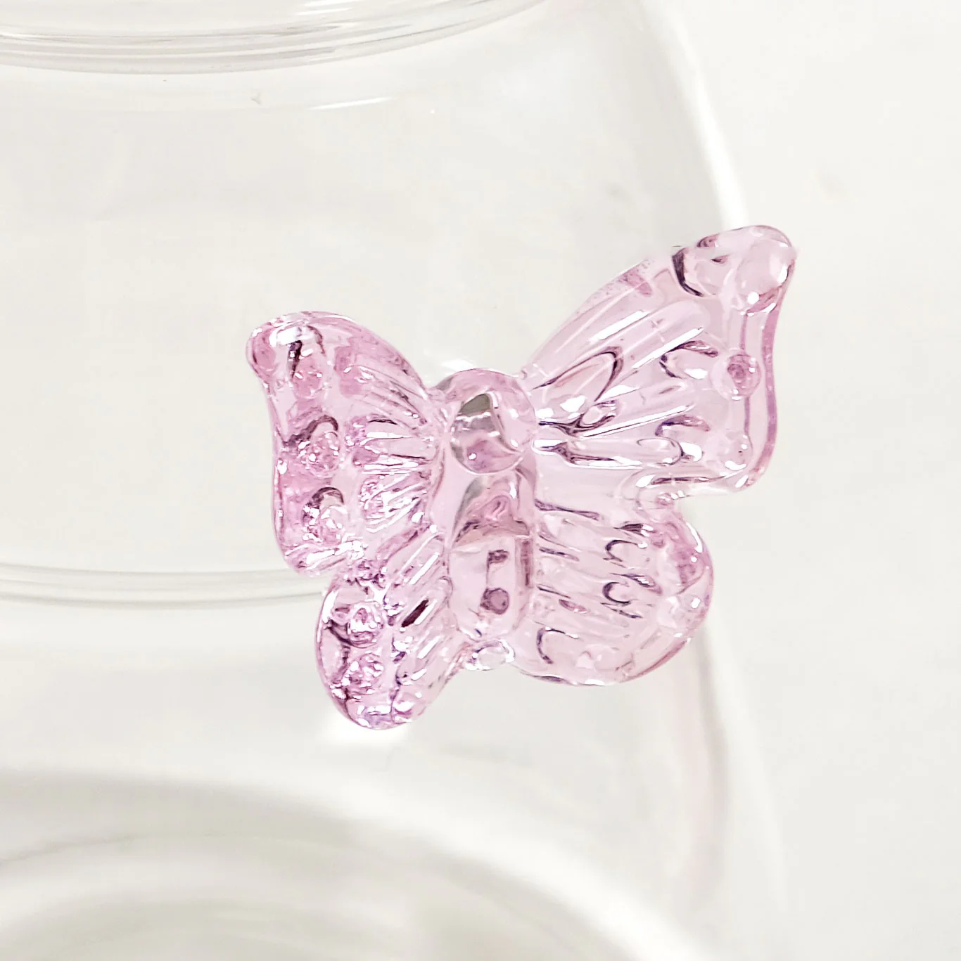 Girlie Butterfly Glass Tumbler With Straw Set Of 2 500ml - Image 7