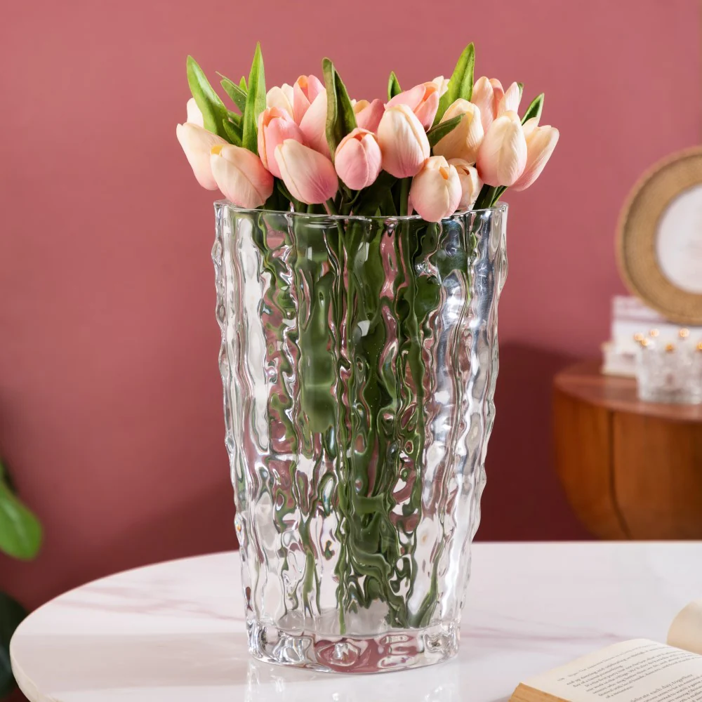 Glacier Glass Vase 11 Inch - Image 3
