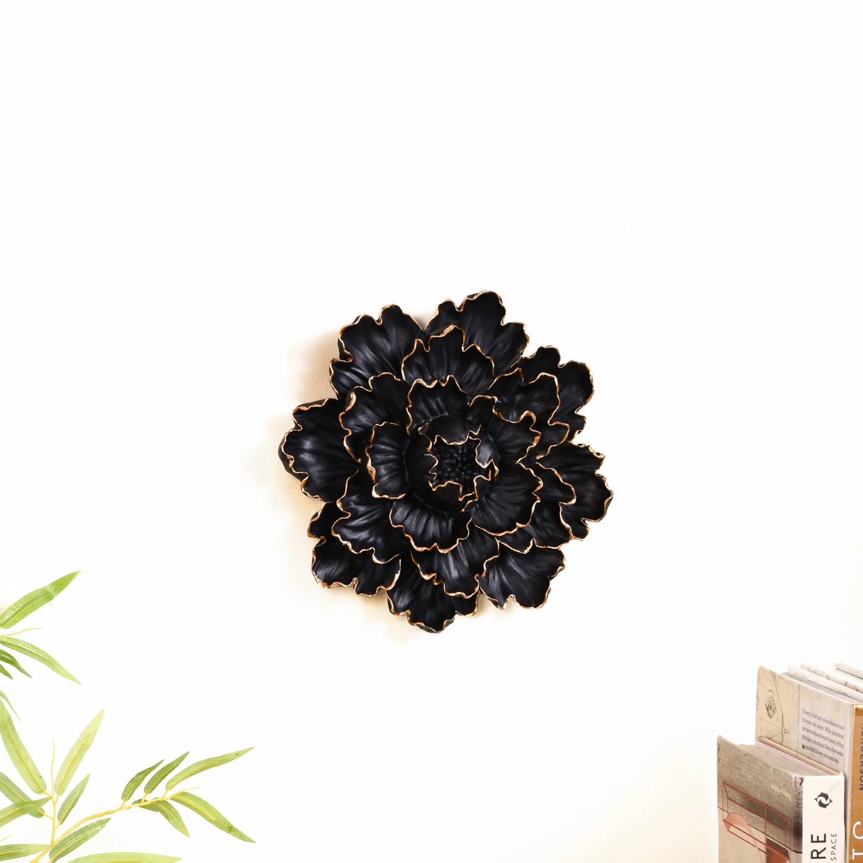 Glam Black Flower Wall Decor For Living Room - Image 5
