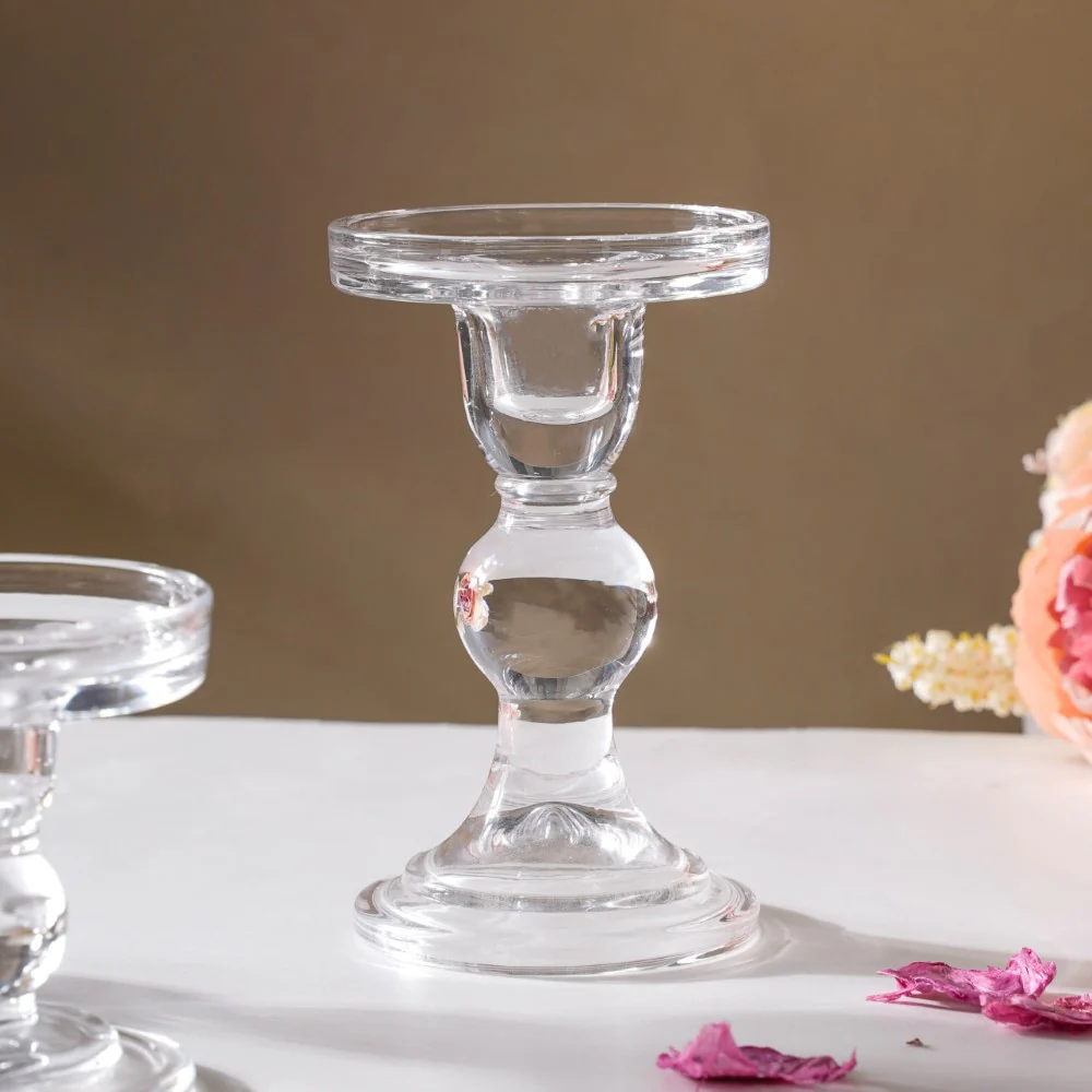 Glass Candle Stand Decor Set Of 3 - Image 4