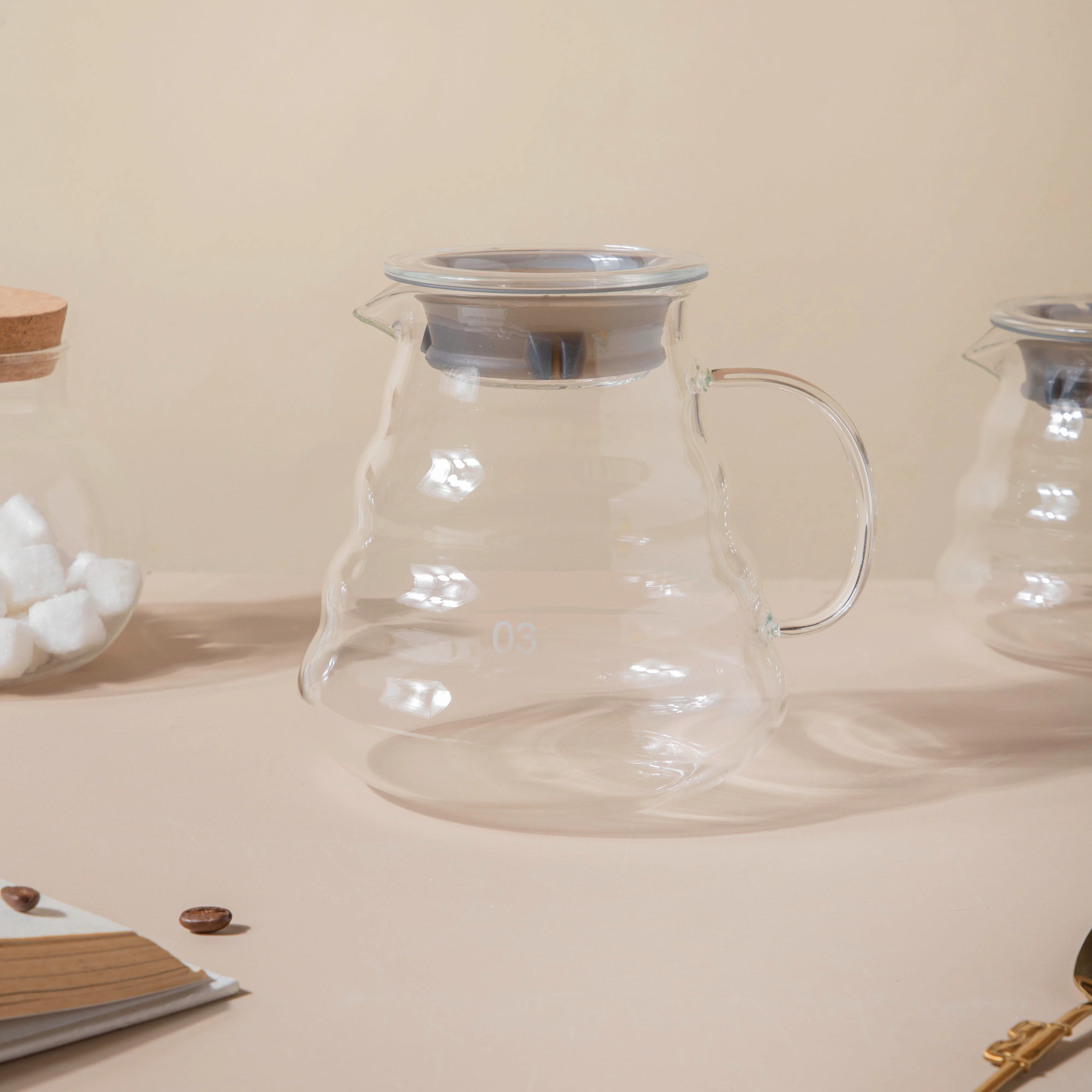 Glass Coffee Server With Lid Large - Image 2